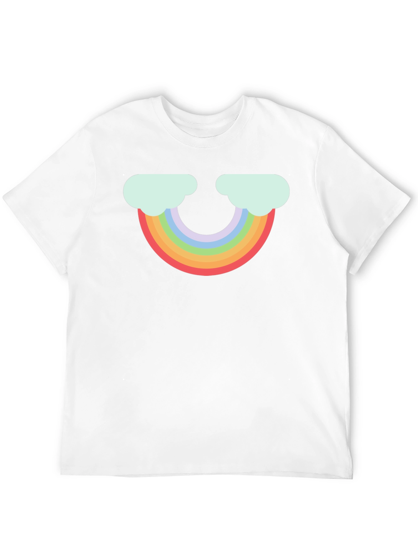 Black Rainbow Cloud Graphic Black T-Shirt view 12