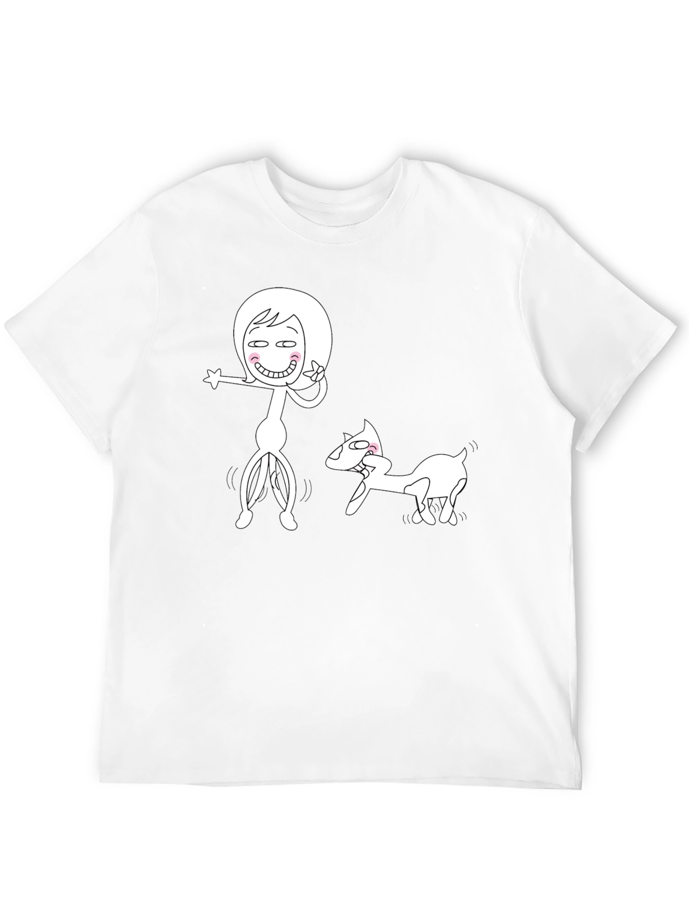 Black Funny Cartoon Graphic Black T-Shirt view 12