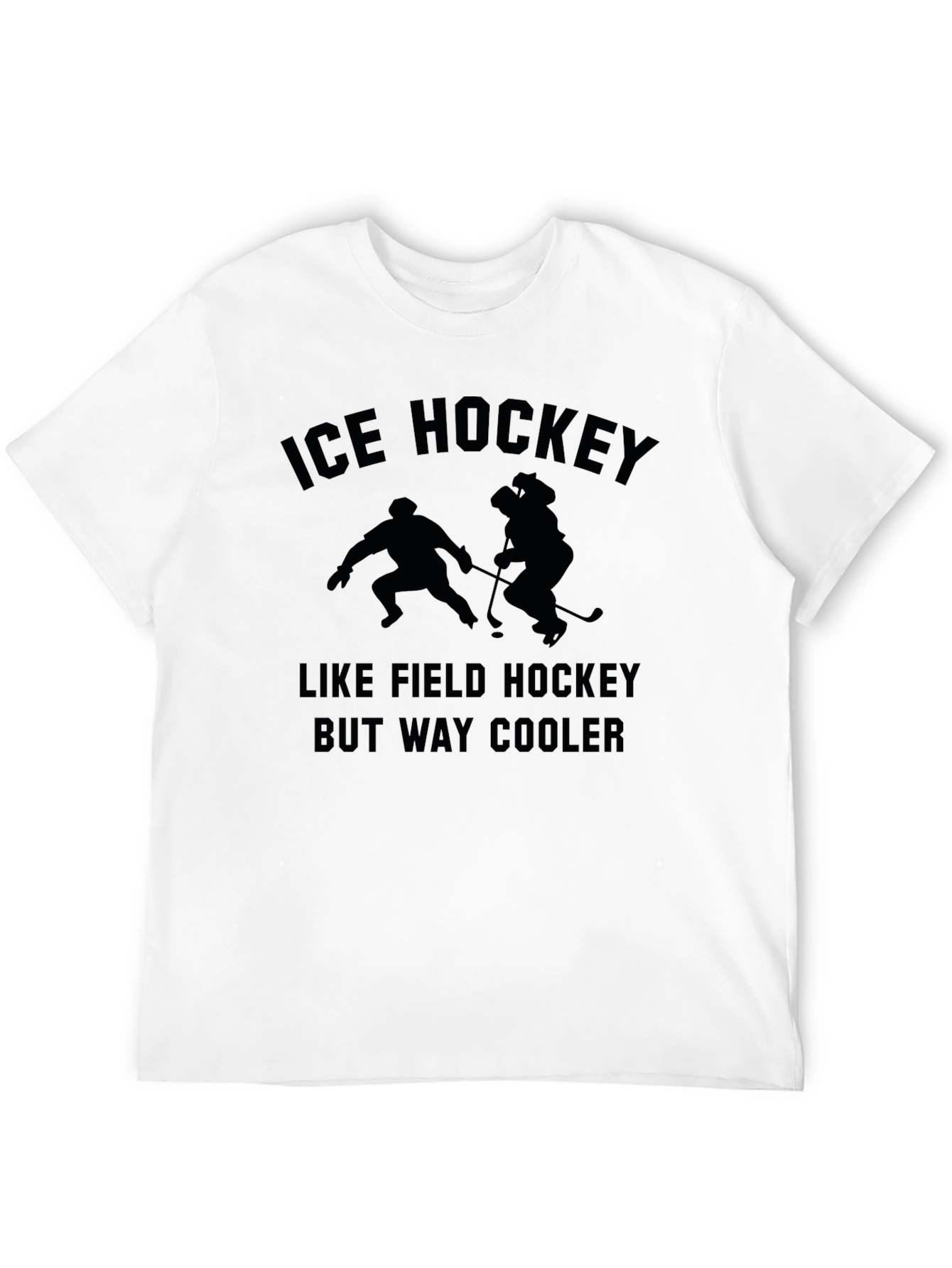 Black Ice Hockey Tee - Funny Sports Graphic T-Shirt view 12