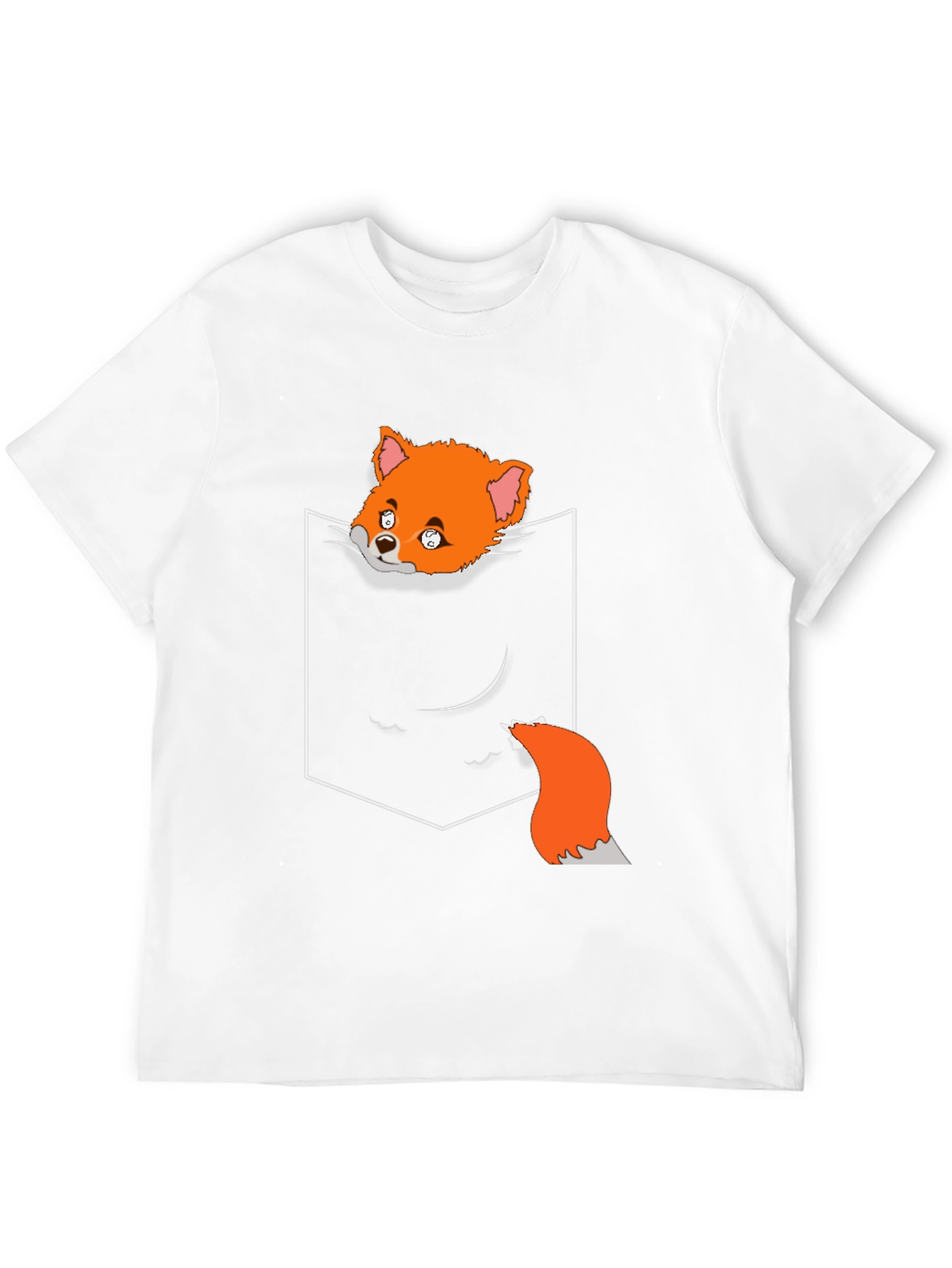 Black Fox in Pocket Graphic T-Shirt view 12