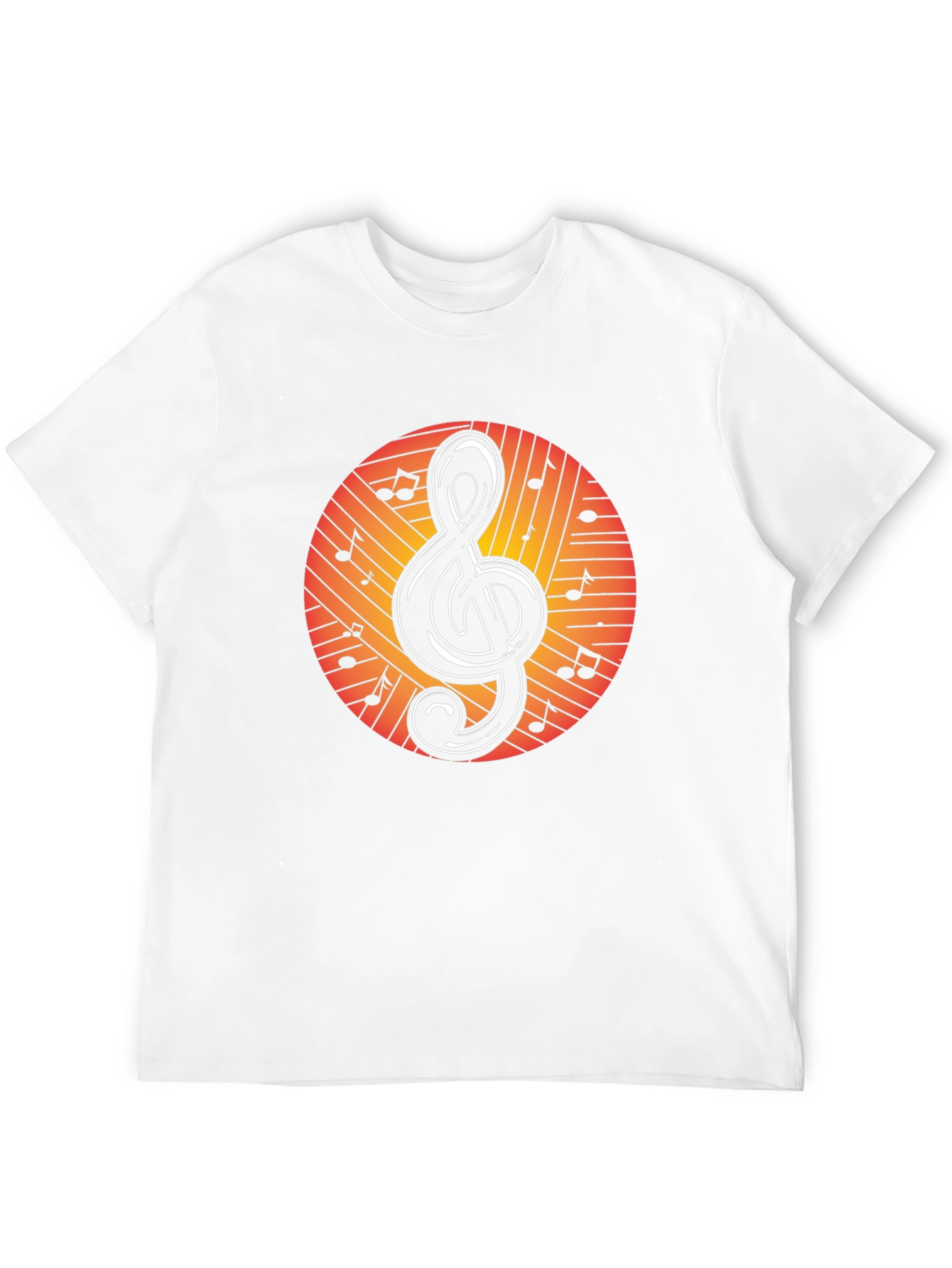 Black Musical Treble Clef Graphic Tee - Black Cotton view 12