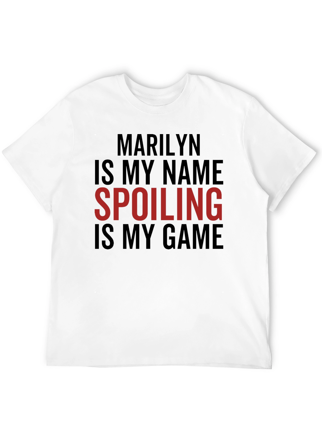 Black Marilyn Spoiling Game T-Shirt view 12