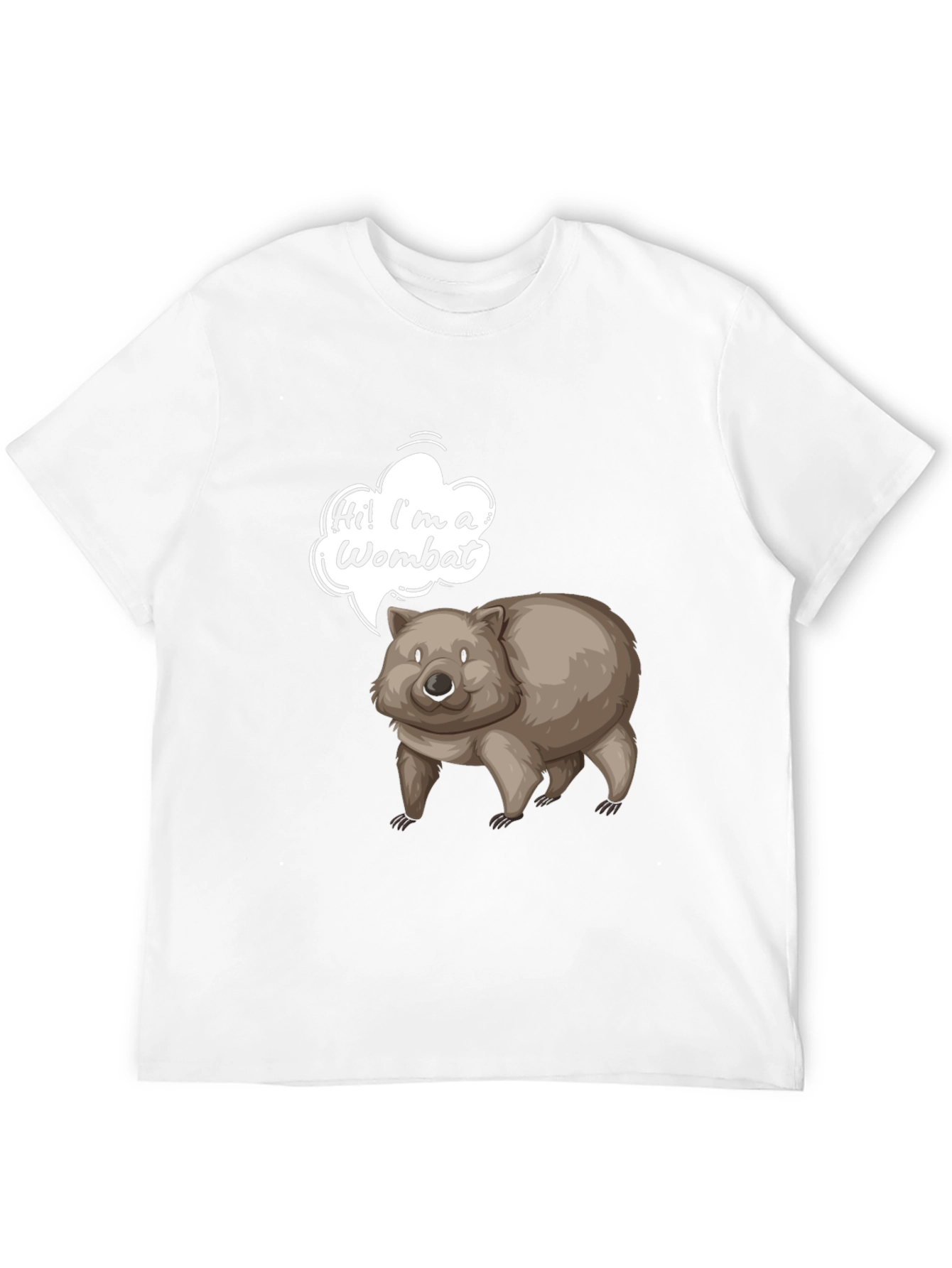 Black Wombat T-Shirt - Cartoon Animal Graphic Tee view 12