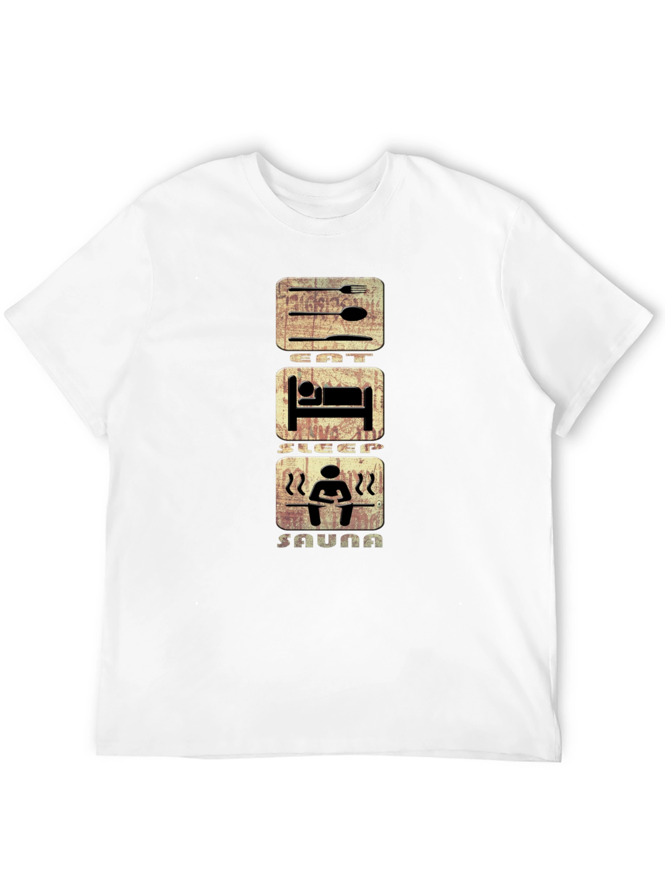 Black Eat Sleep Sauna Graphic Tee view 12