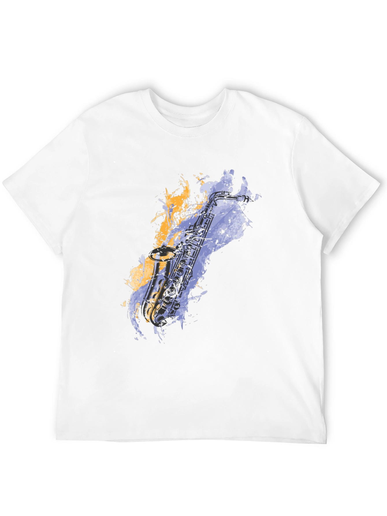 Black Saxophone Graphic T-Shirt - Cool Musician Tee view 12