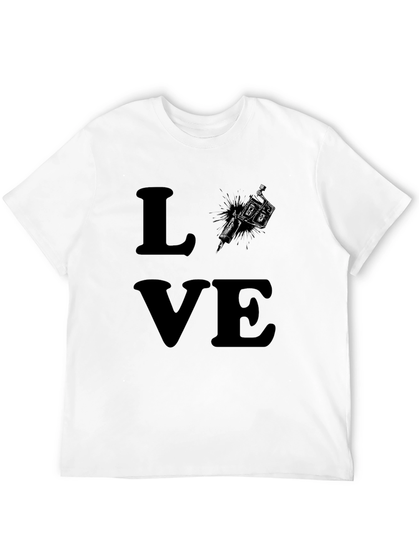 Black Tattoo LOVE Graphic Tee - Black Cotton T-Shirt view 12