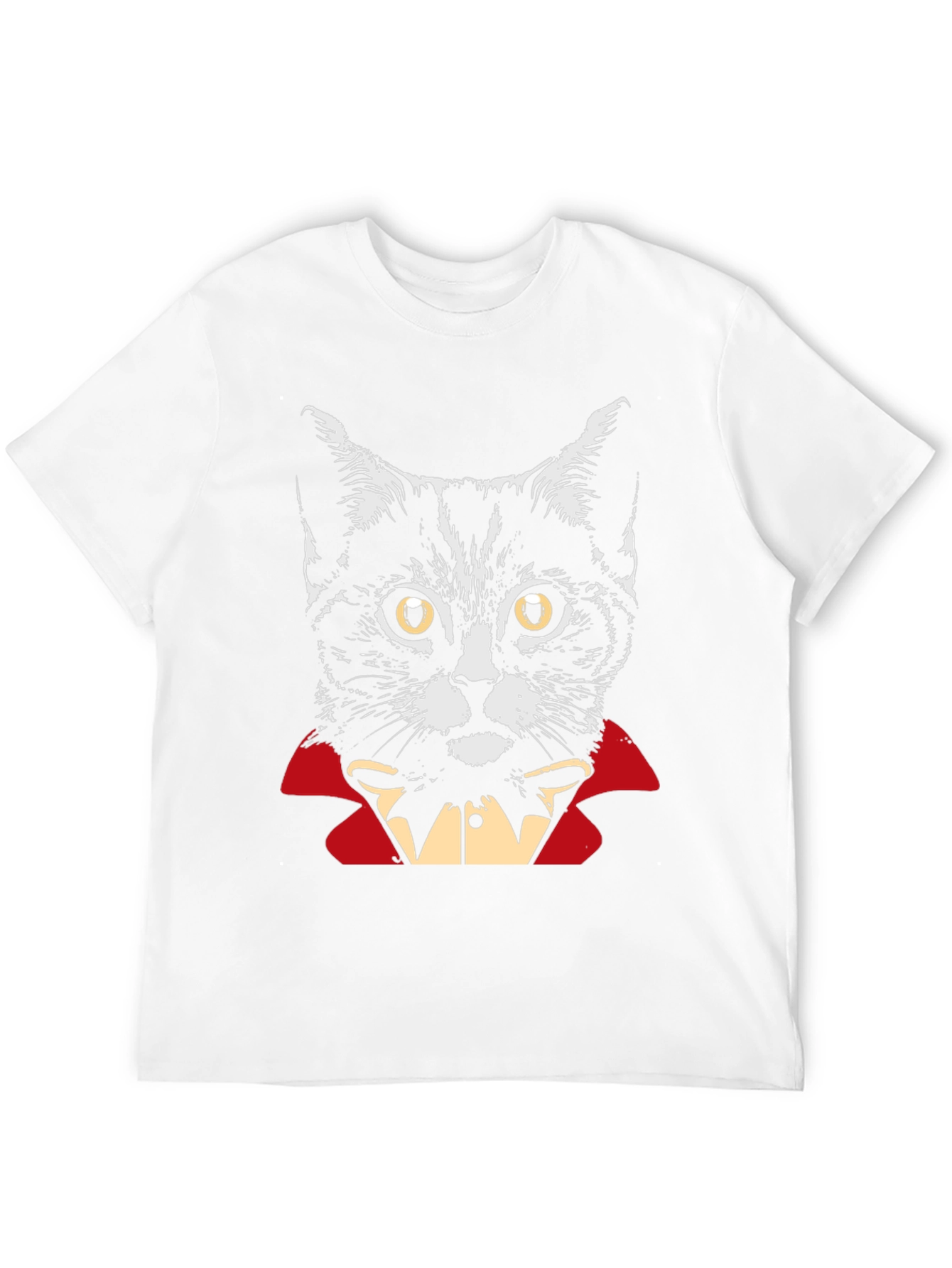 Black Vampire Cat Graphic T-Shirt - Halloween Costume Tee view 12