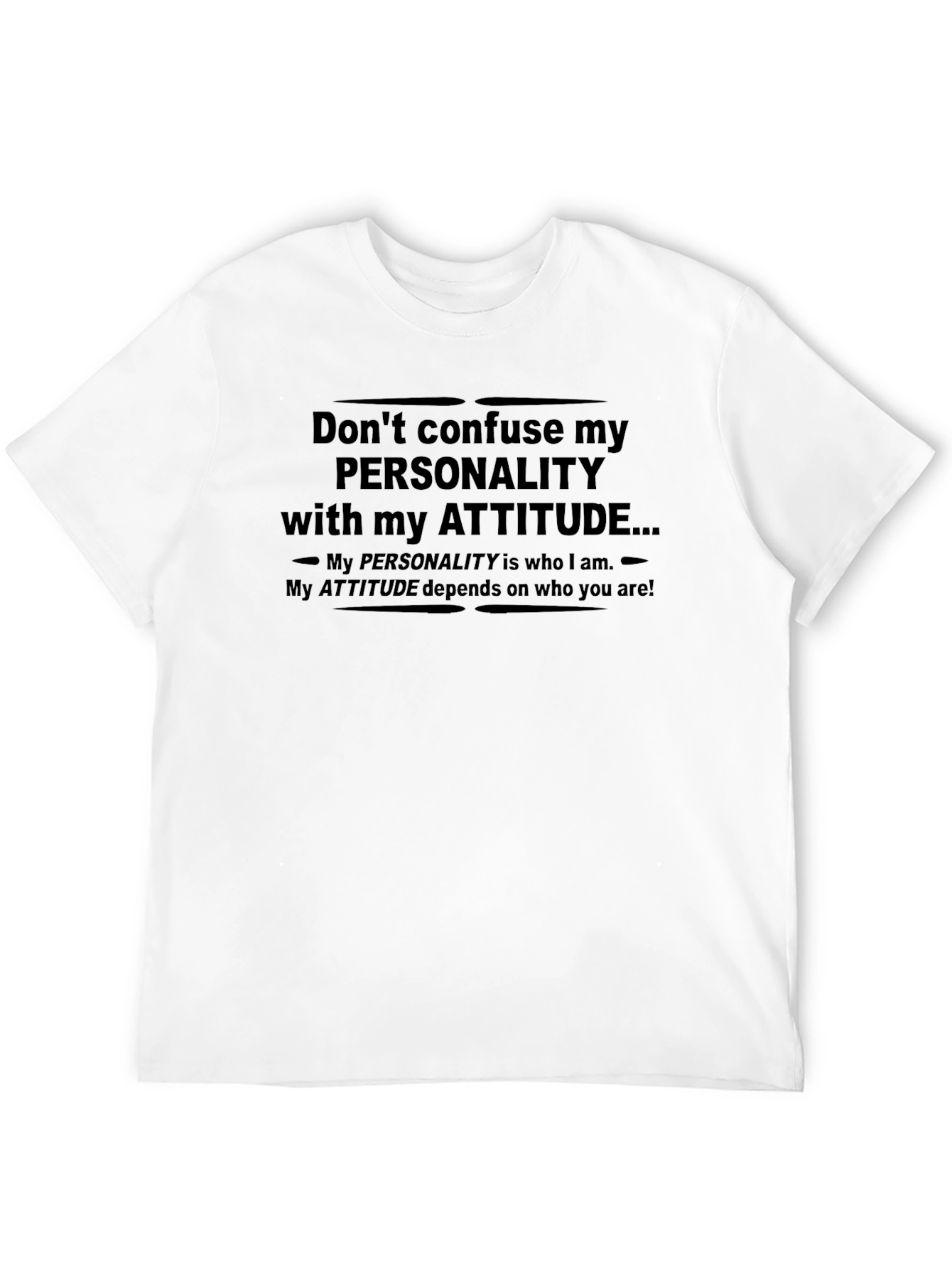 Black Personality vs Attitude Graphic T-Shirt view 12