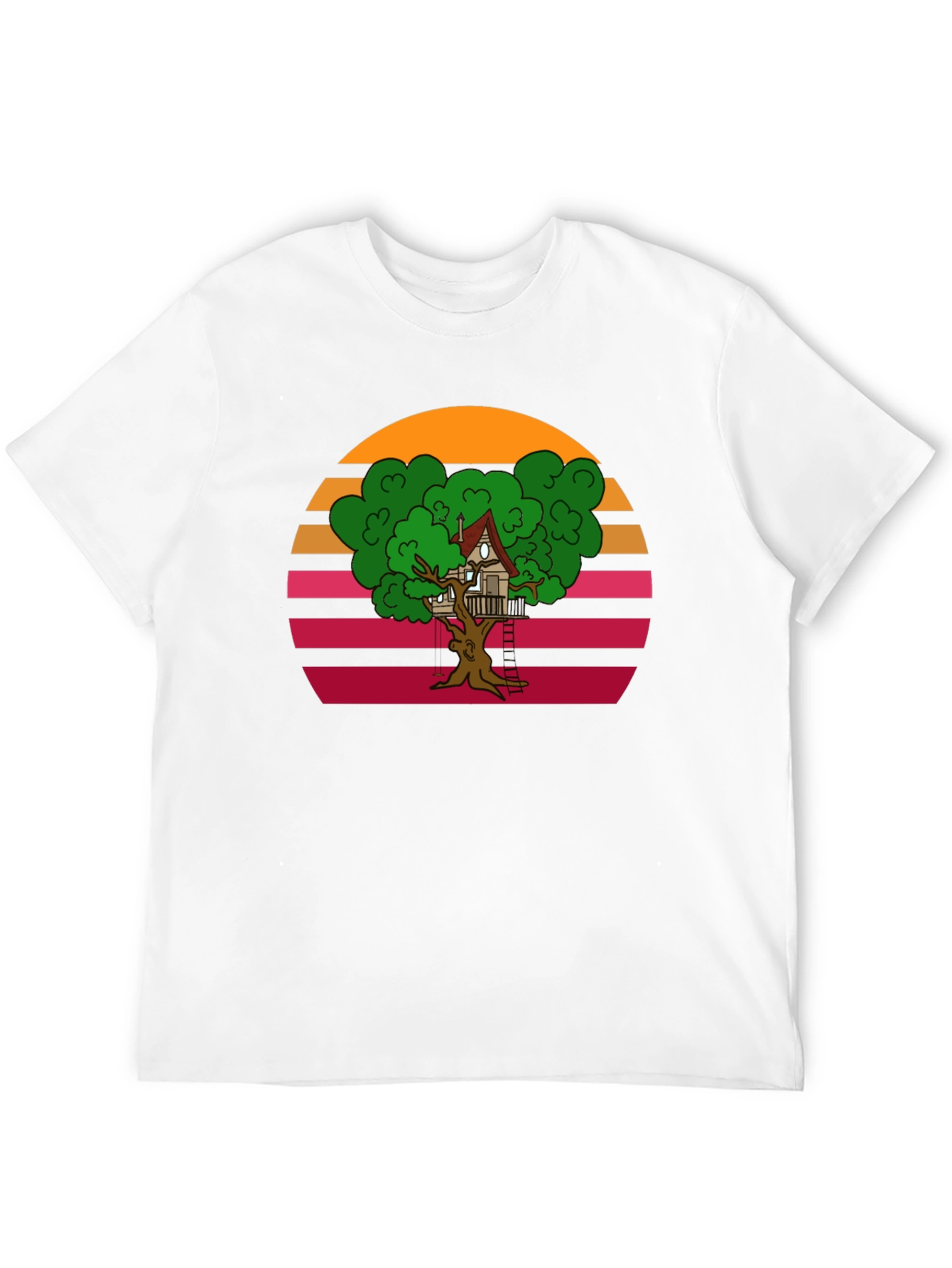 Black Retro Treehouse Graphic Tee view 12
