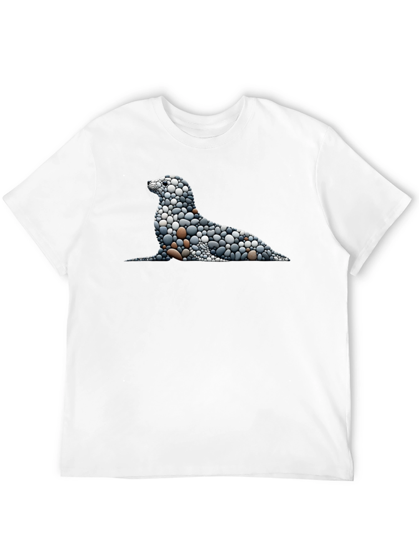 Stone Pebble Seal Graphic Tee - Black - 12