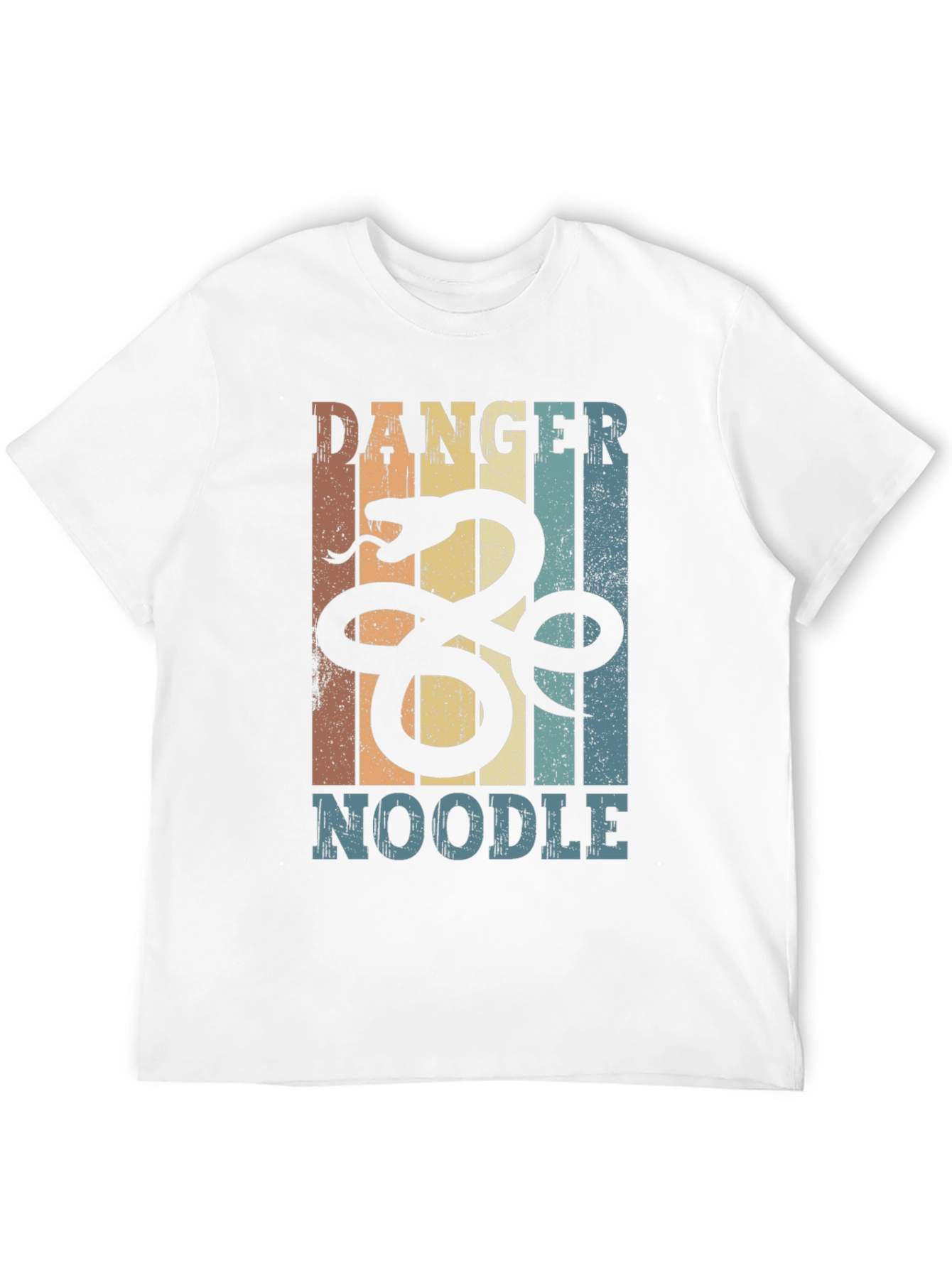 Black Danger Noodle Snake Graphic T-Shirt view 12