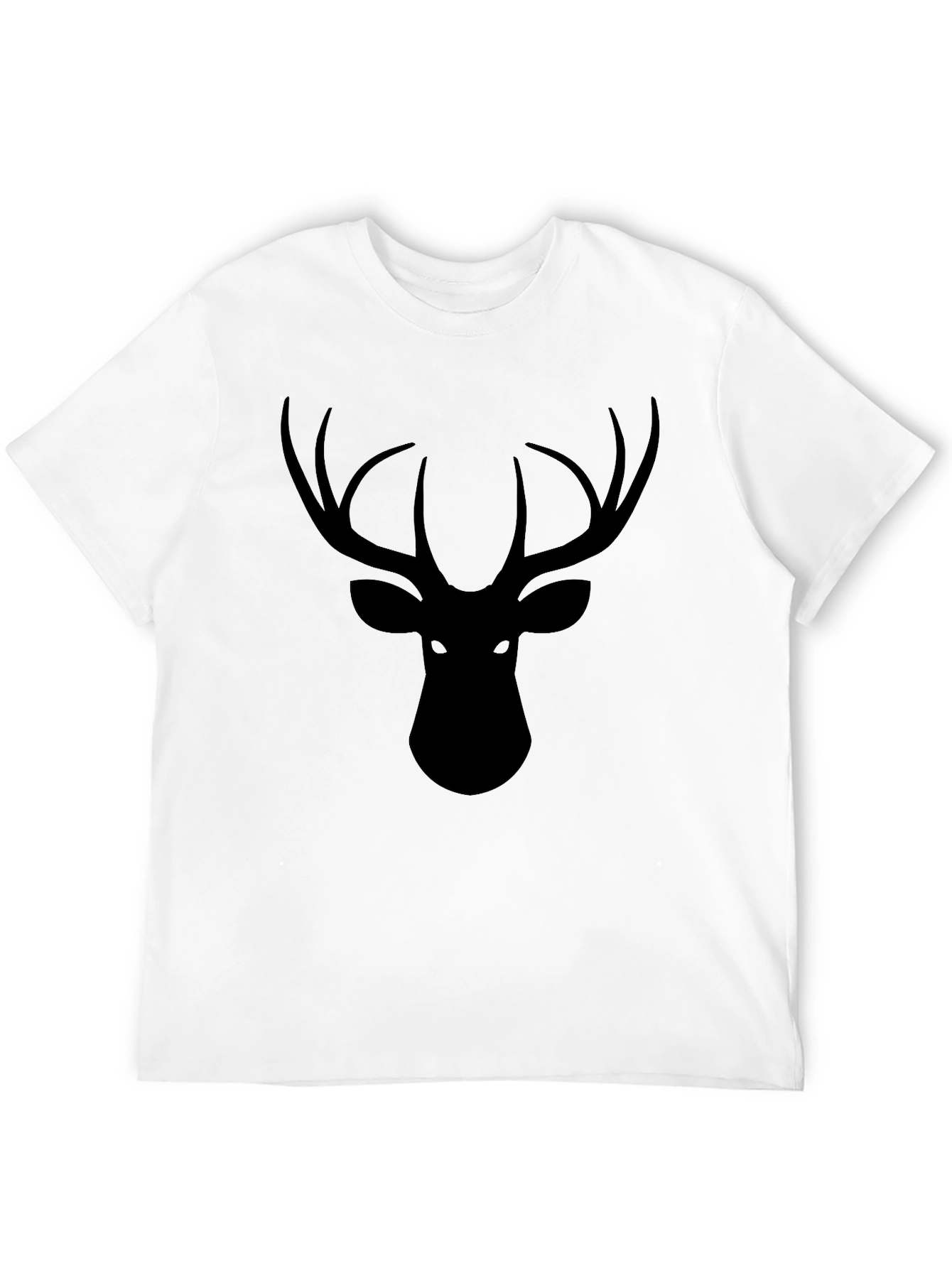 Black Men's Black Deer Graphic T-Shirt view 12