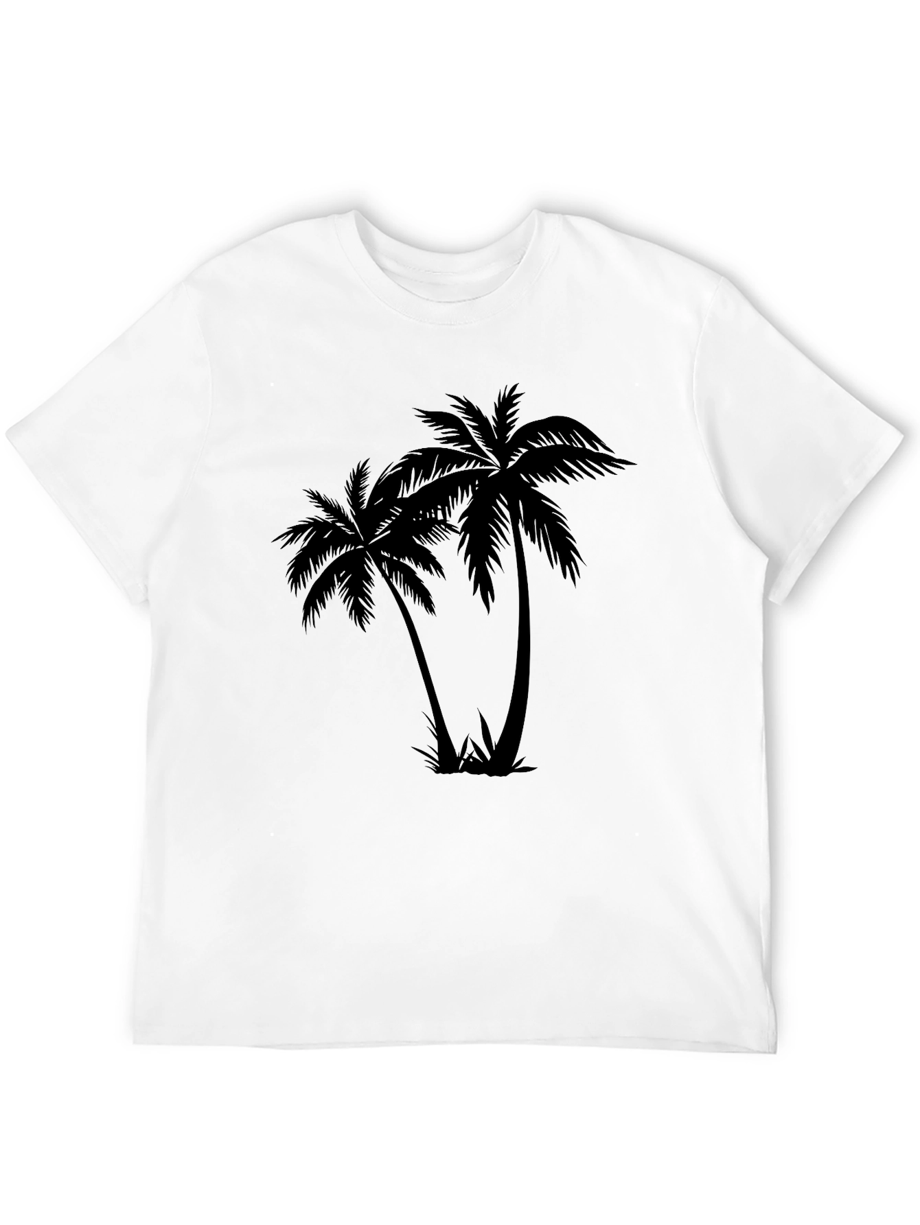 Black Black Palm Tree Graphic Tee - Tropical Style view 12