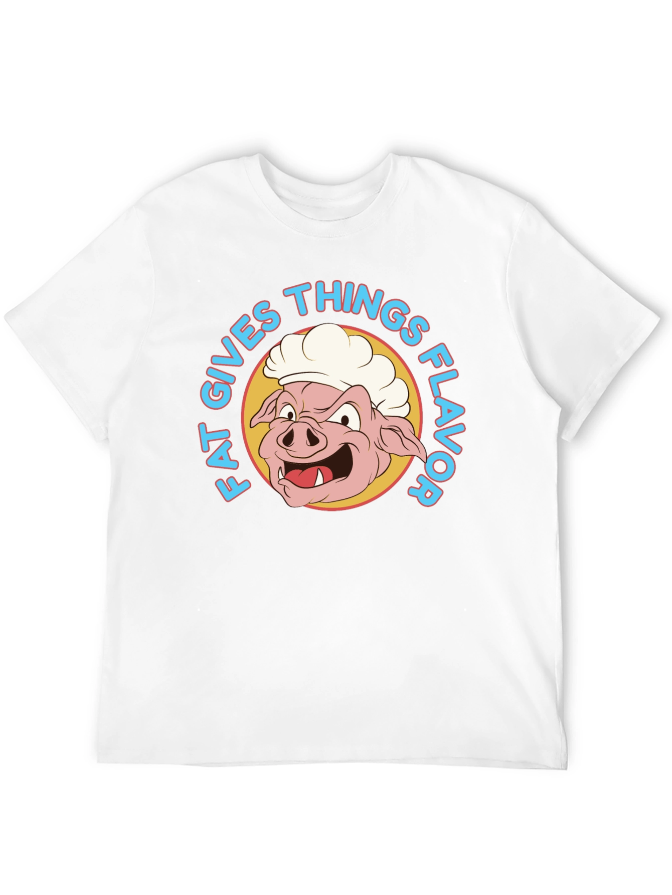 Black Funny Fat Gives Things Flavor Pig Chef T-Shirt view 12
