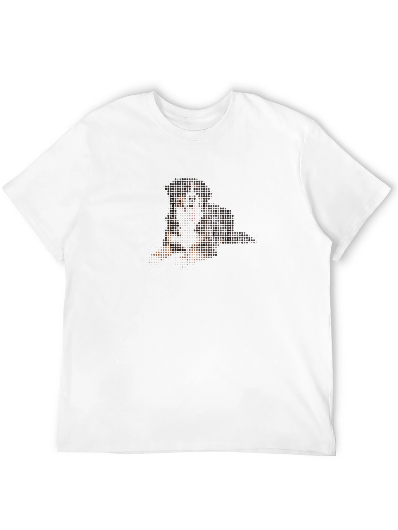 Black Pixelated Dog Graphic T-Shirt - Black view 12