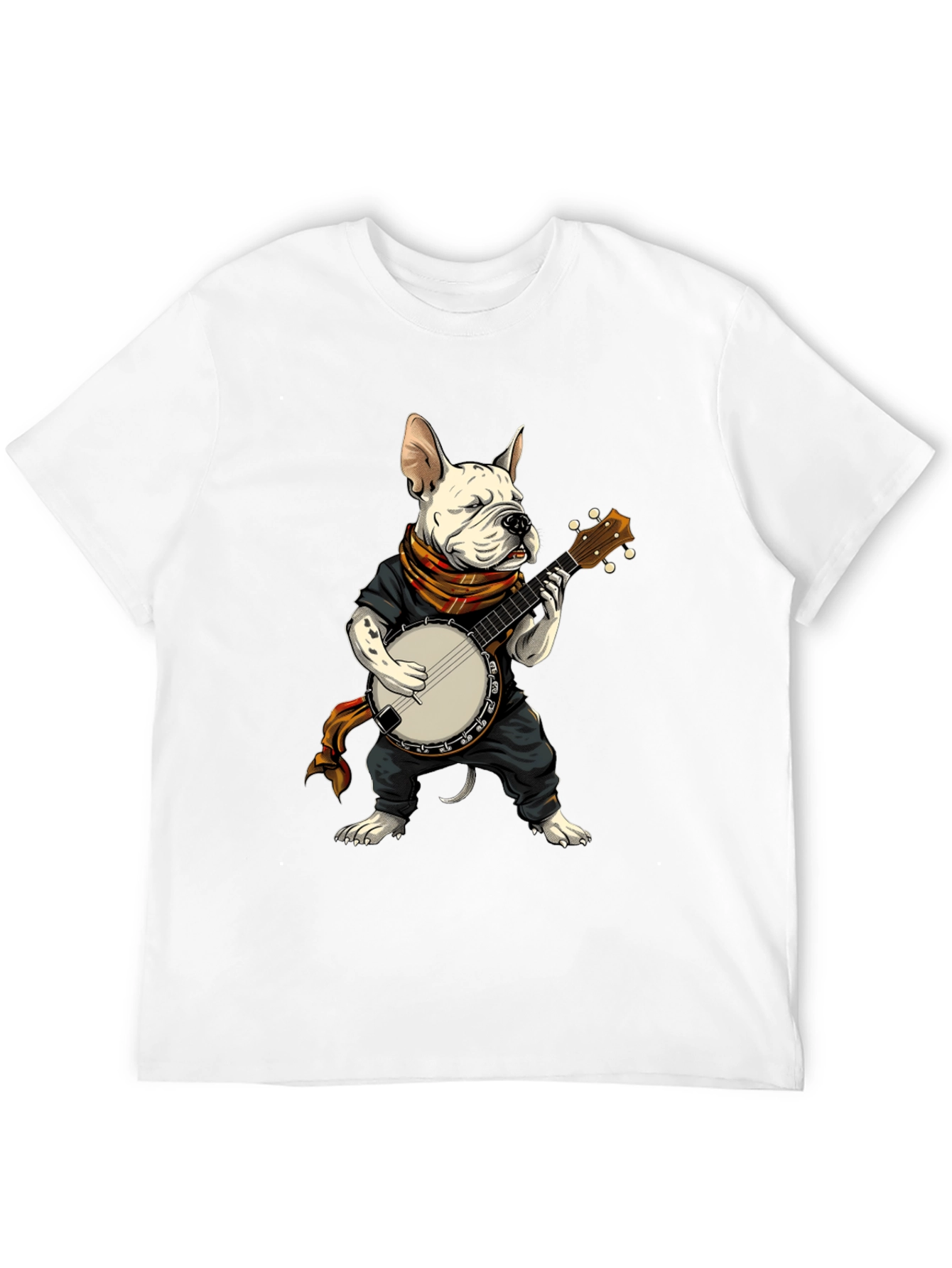 Black Dog Playing Banjo Graphic T-Shirt view 12