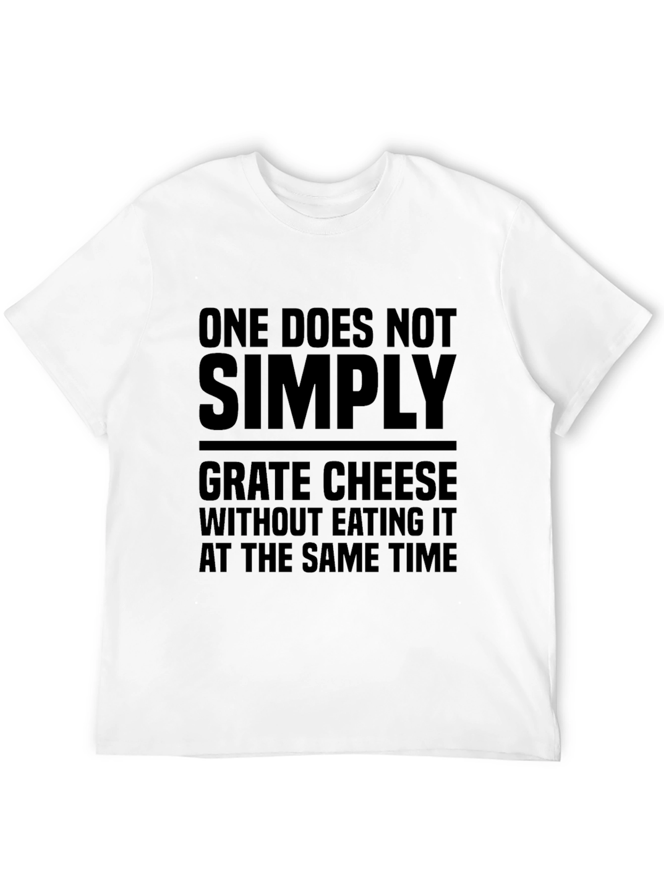 Black One Does Not Simply Grate Cheese T-Shirt view 12