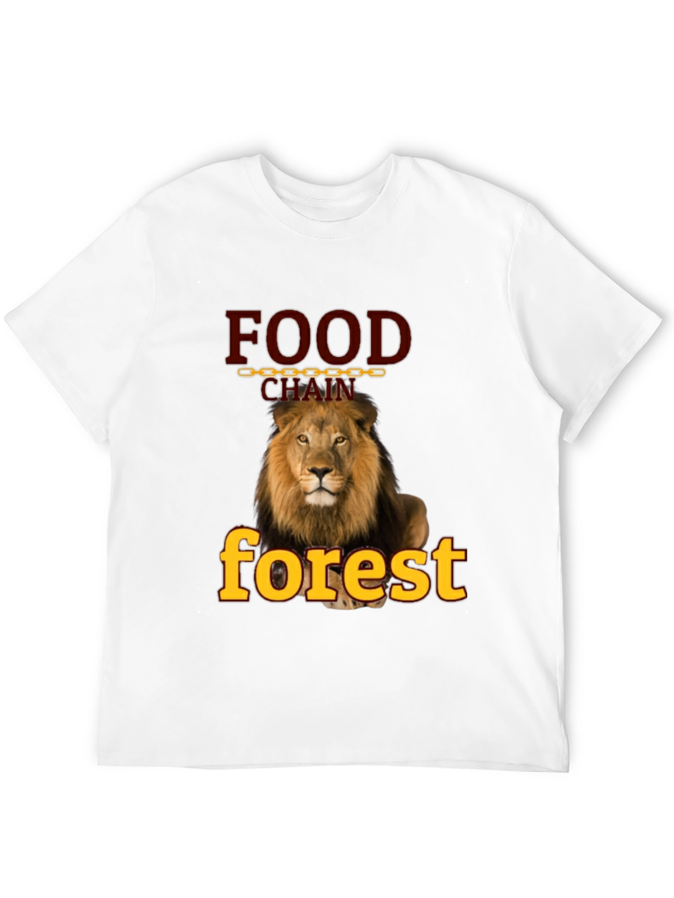 Black Food Chain Forest Lion Graphic T-Shirt view 12
