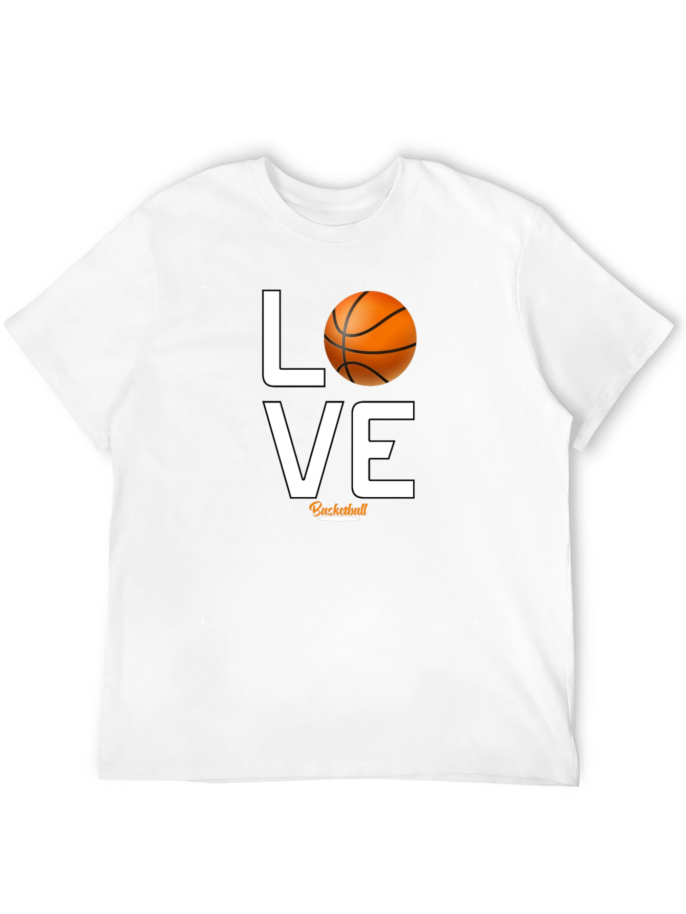 Black Love Basketball Graphic Tee - Black Cotton T-Shirt view 12