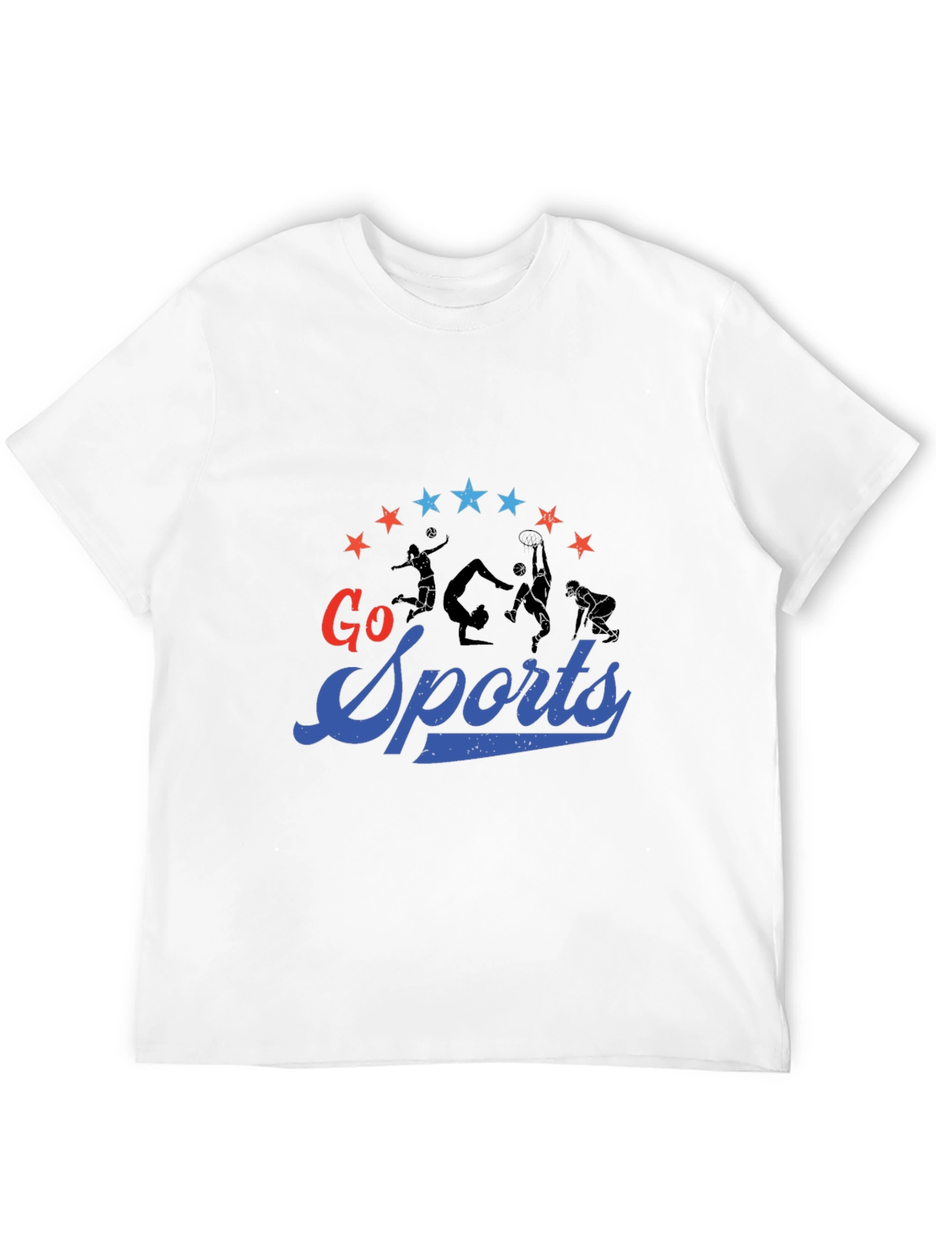 Black Go Sports Graphic Tee - Black Cotton T-Shirt view 12