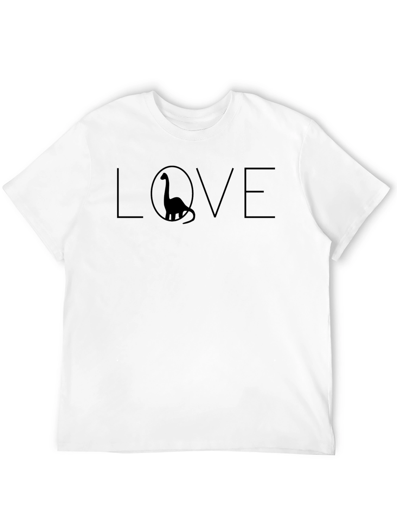 Black Dino Love T-Shirt - Men's Black Graphic Tee view 12