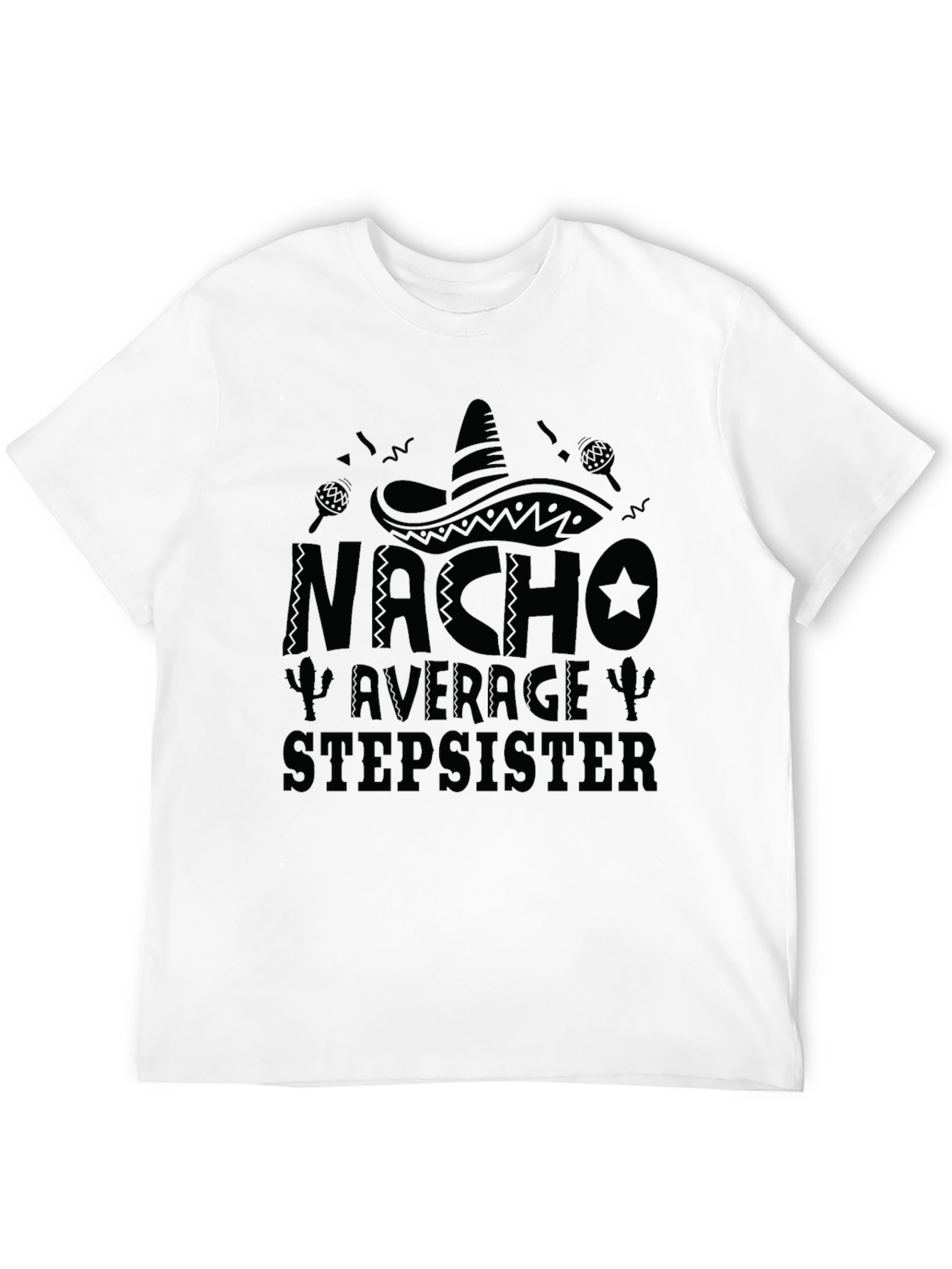 Black Nacho Average Stepsister Black Graphic T-Shirt view 12