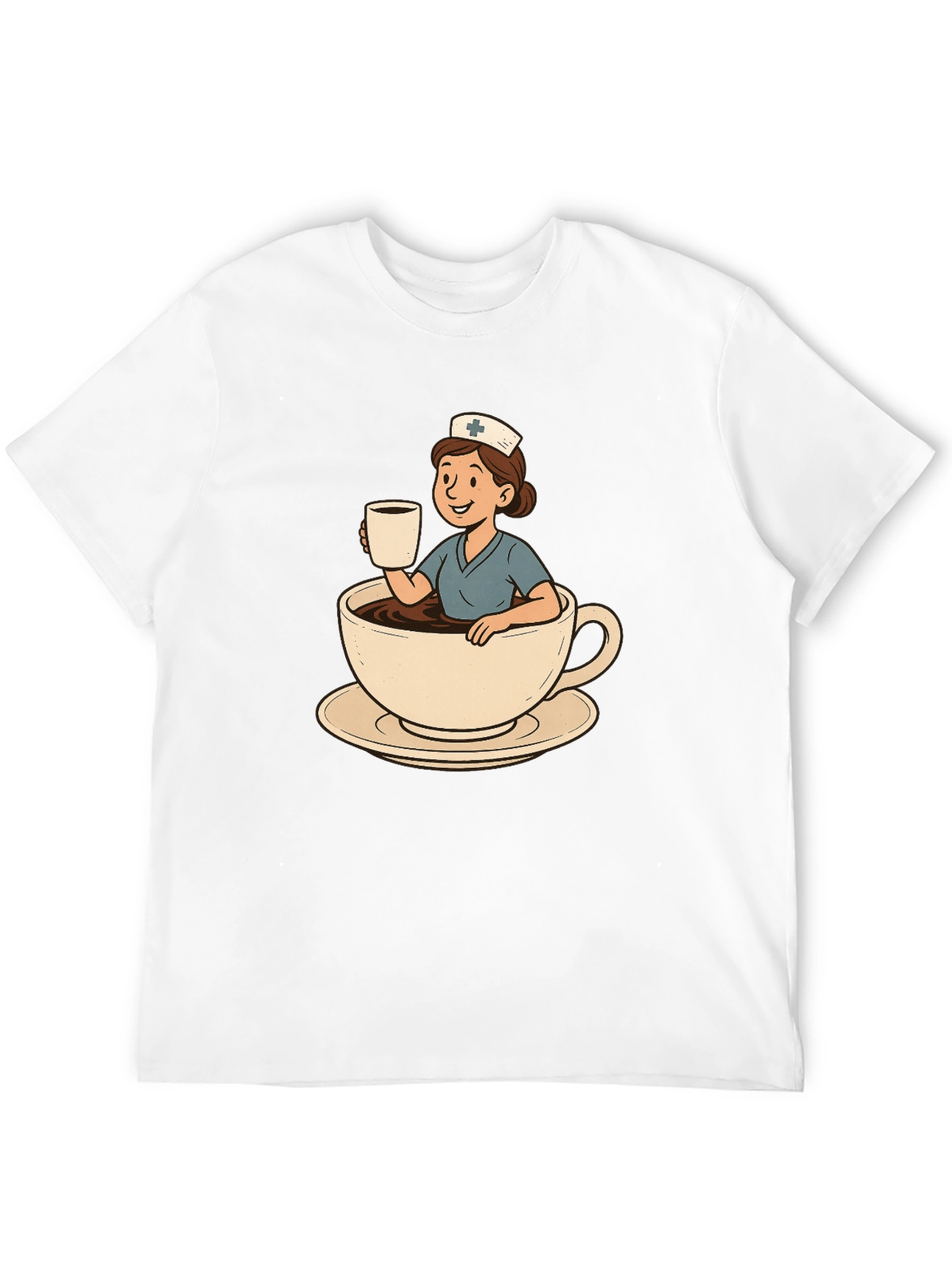Black Nurse Coffee Cup Graphic Tee view 12