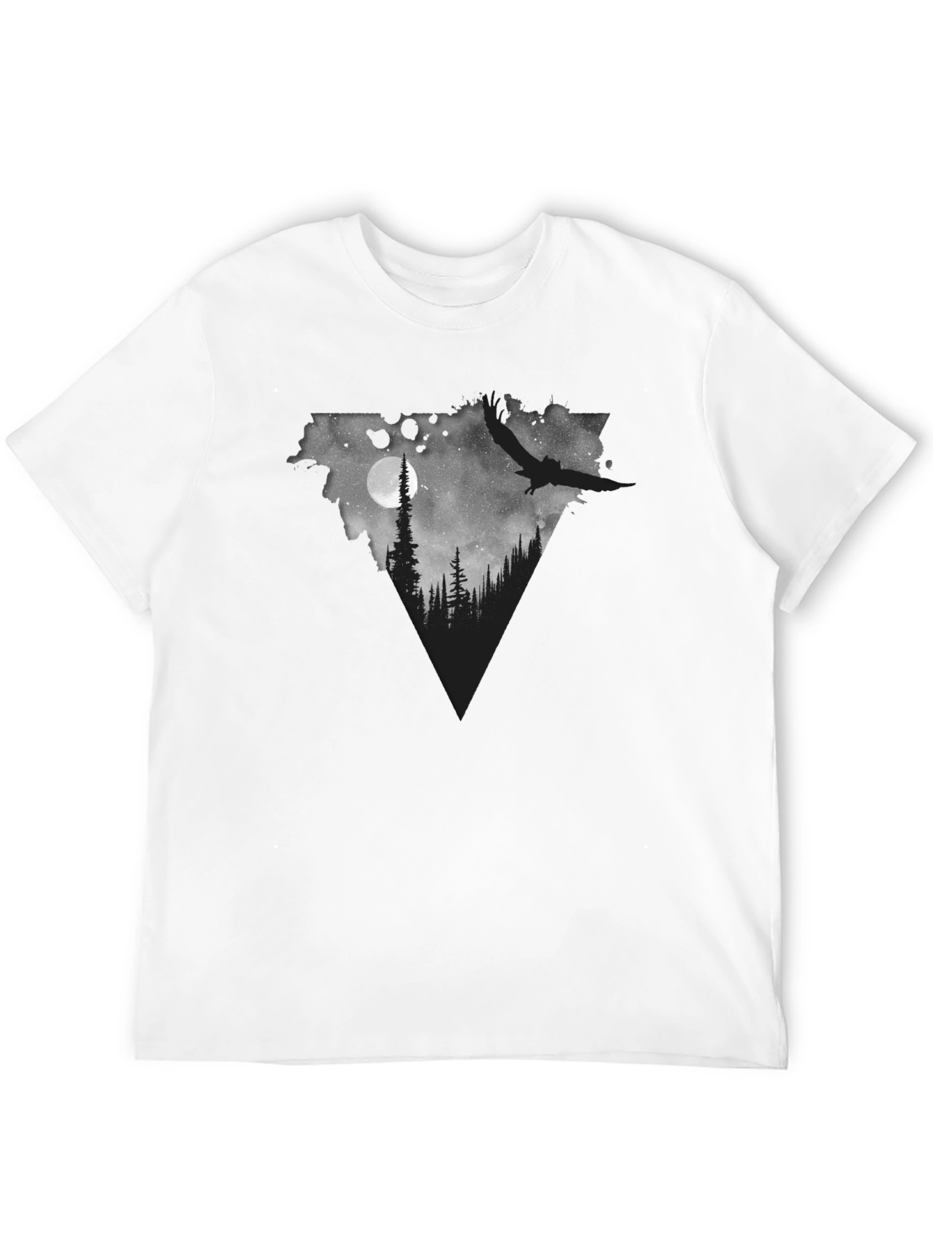 Black Nature's Nightscape Black Graphic Tee view 12