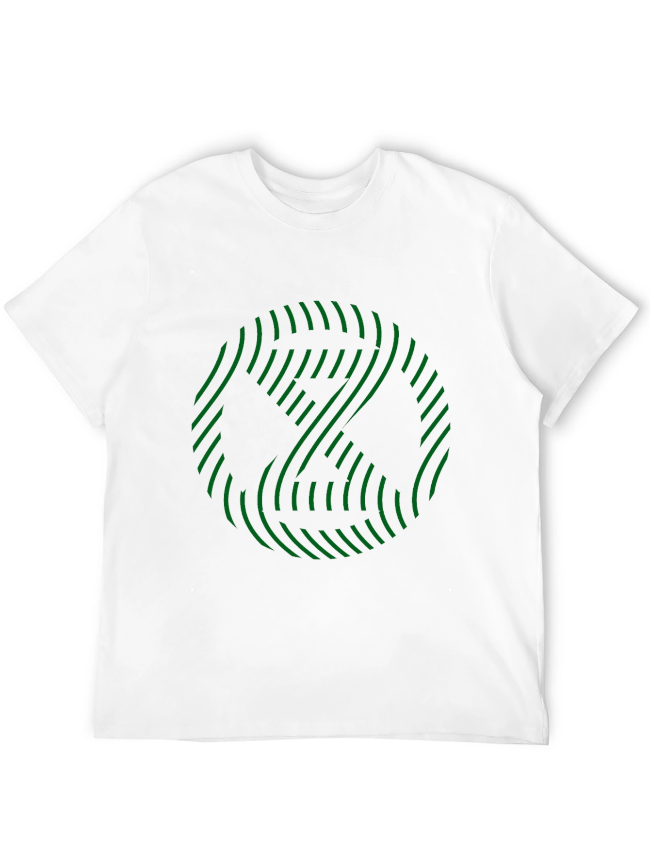 Black Abstract Green Graphic Print Black T-Shirt view 12
