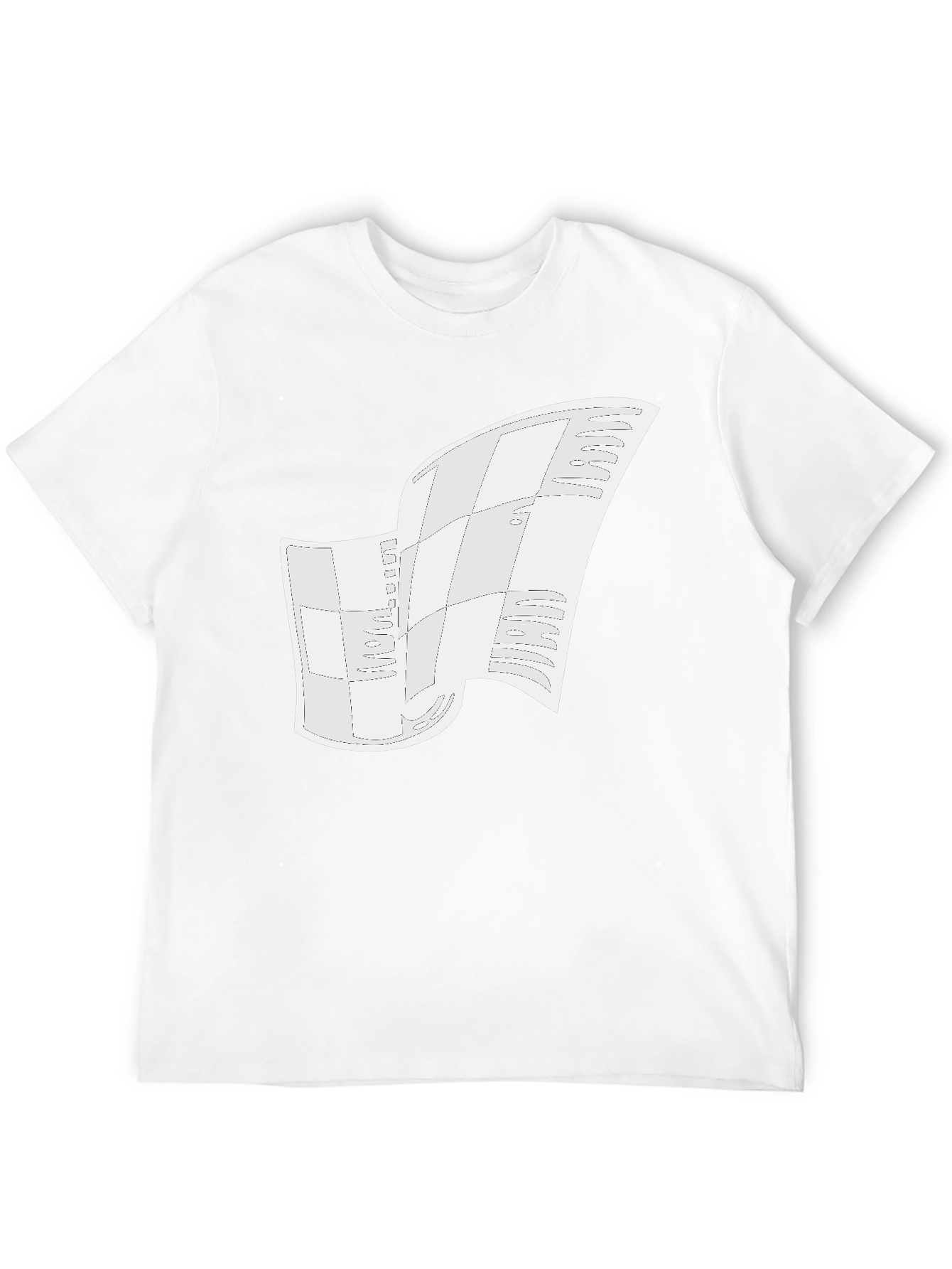 Black Modern Abstract Graphic Tee - Black Cotton Blend view 12