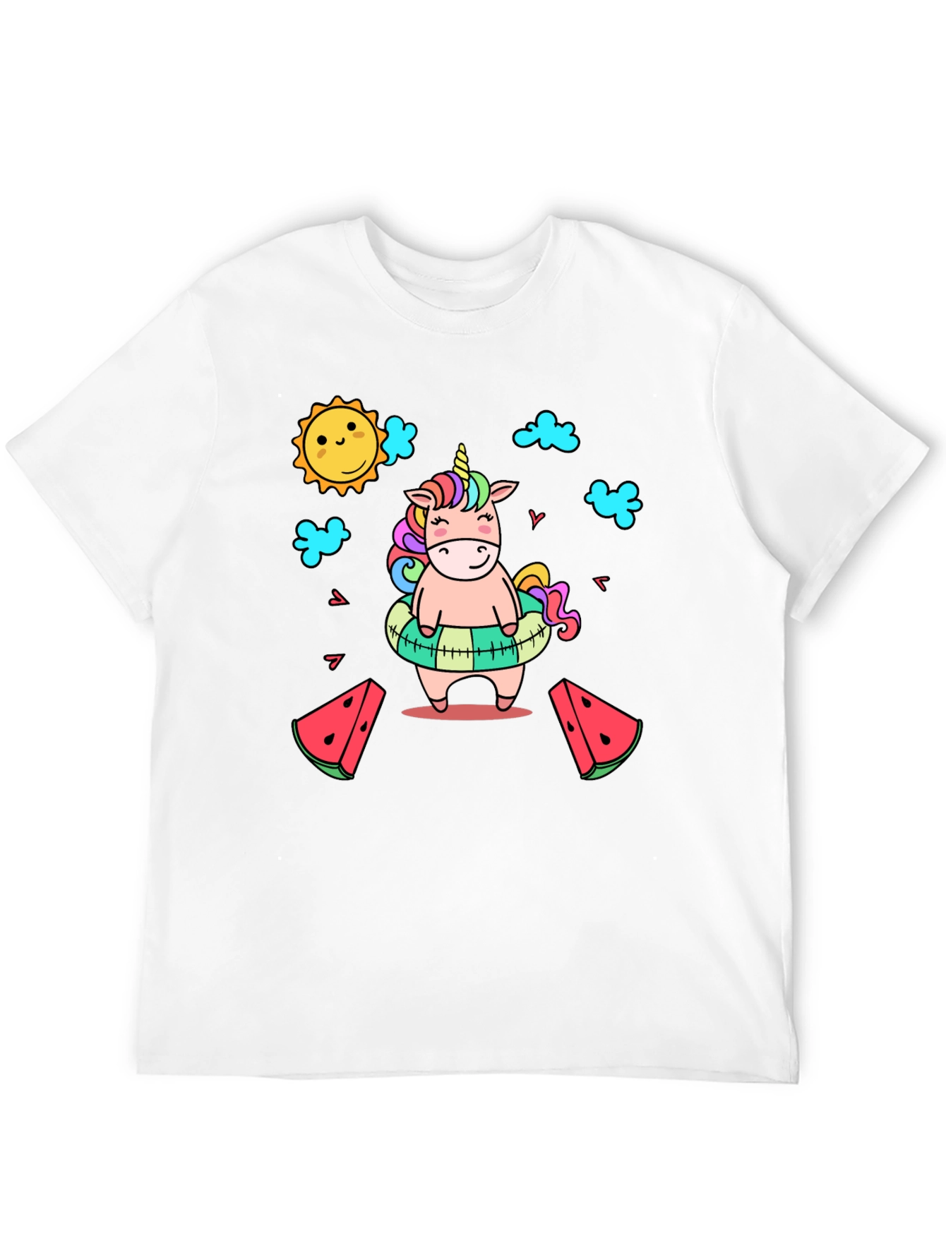 Black Unicorn Summer T-Shirt - Black Cotton view 12