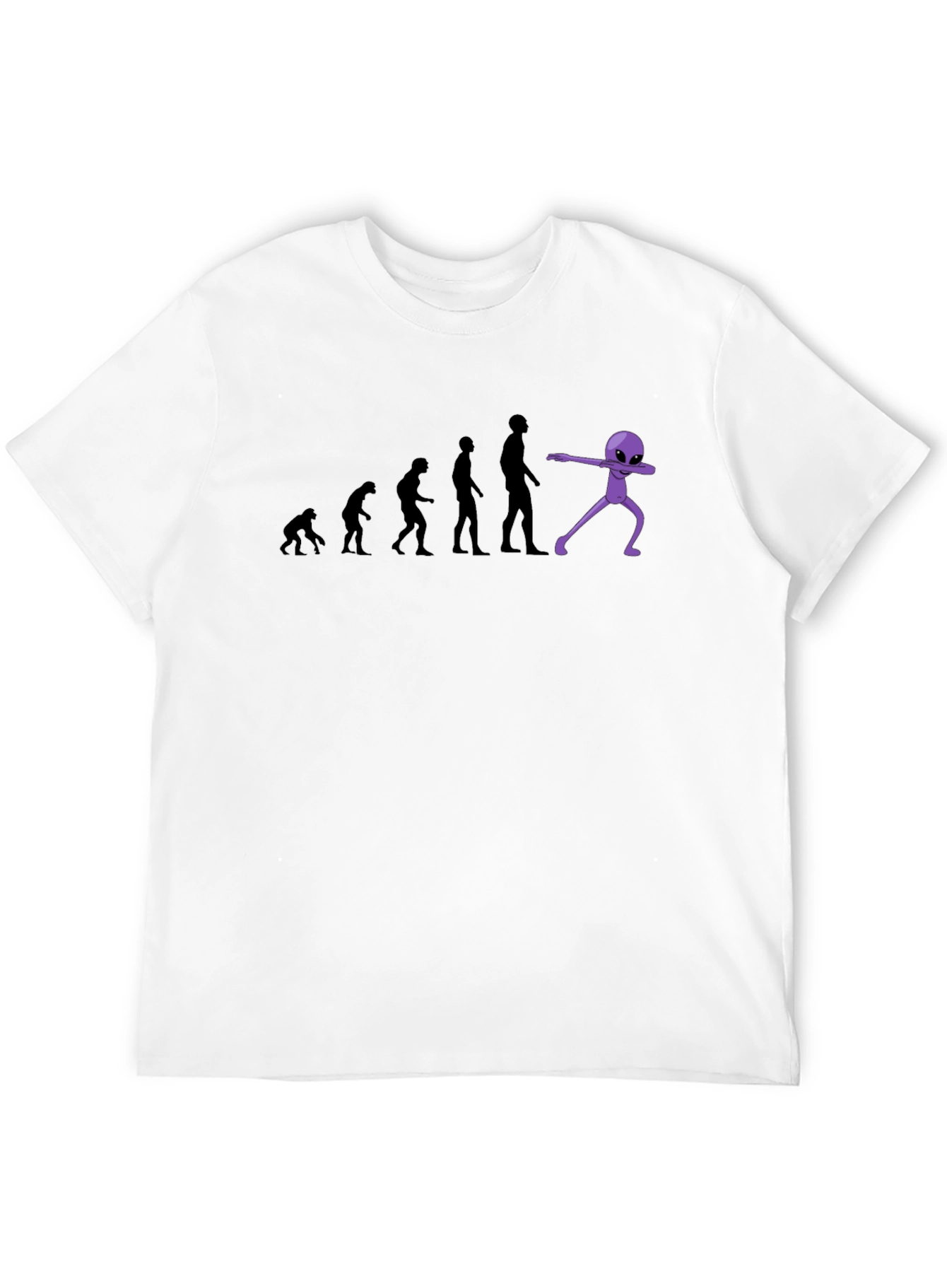 Black Evolution to Alien Dab Funny Graphic T-Shirt view 12