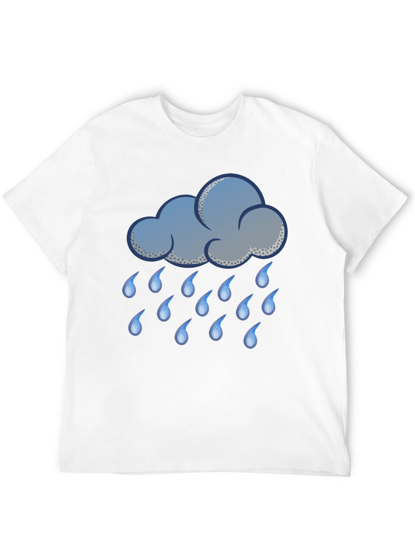 Black Rainy Day Cloud T-Shirt view 12
