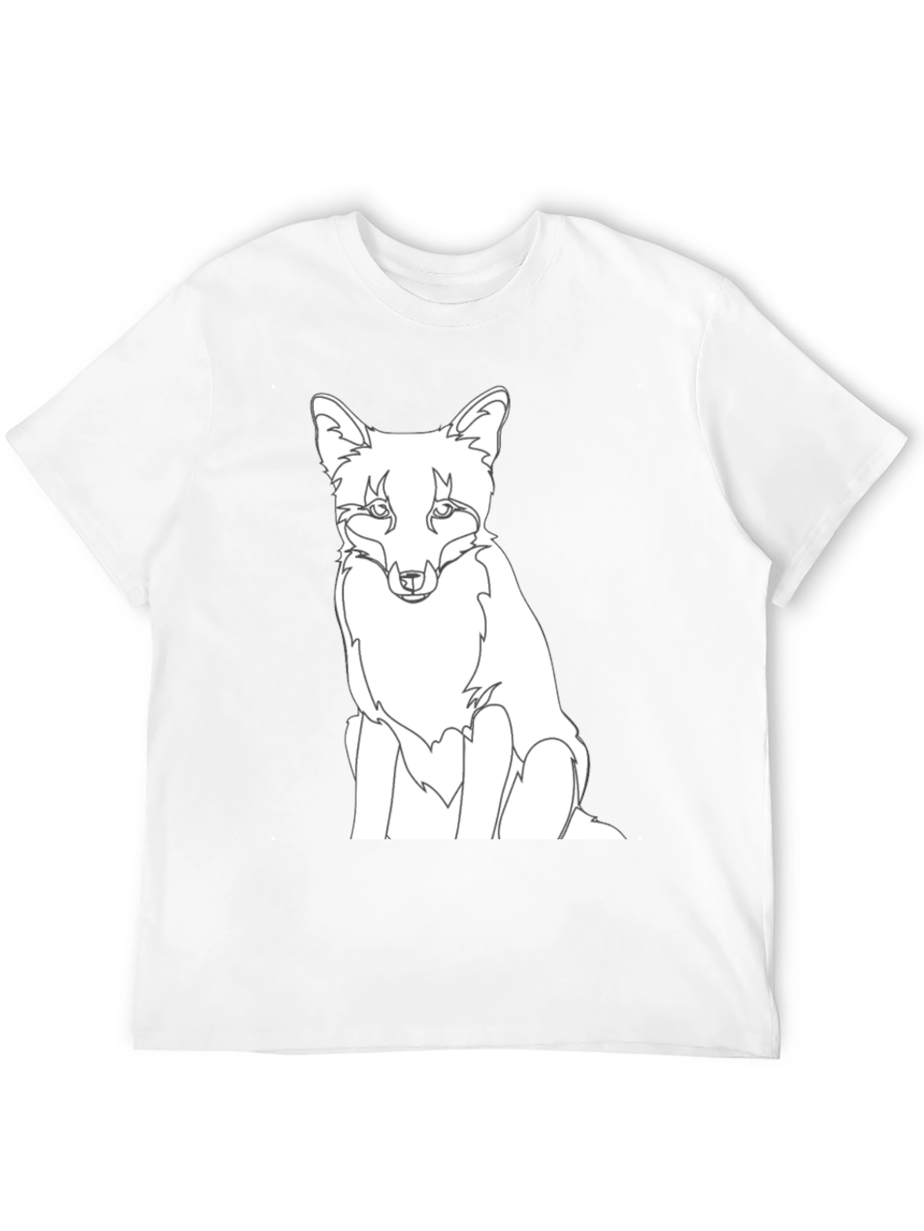 Black Fox Graphic Tee - Black Cotton T-Shirt view 12