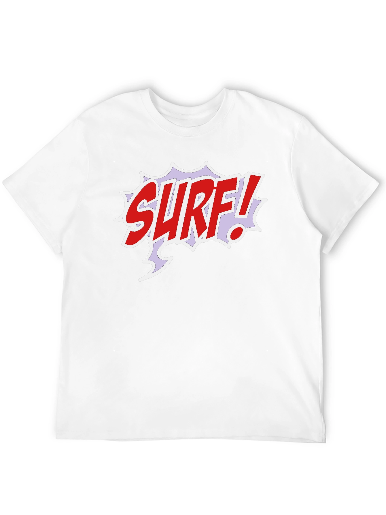 Black Surf Comic Style Black T-Shirt view 12
