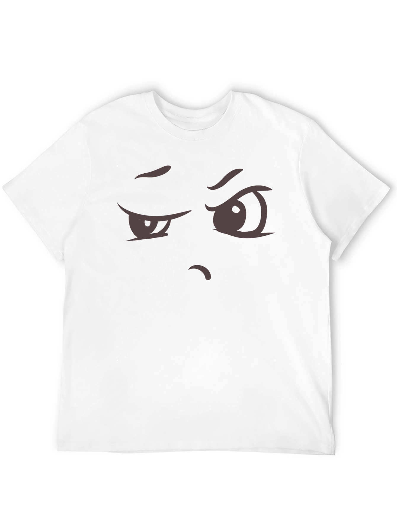 Black Skeptical Stare Graphic Tee - Funny Expression T-Shirt view 12