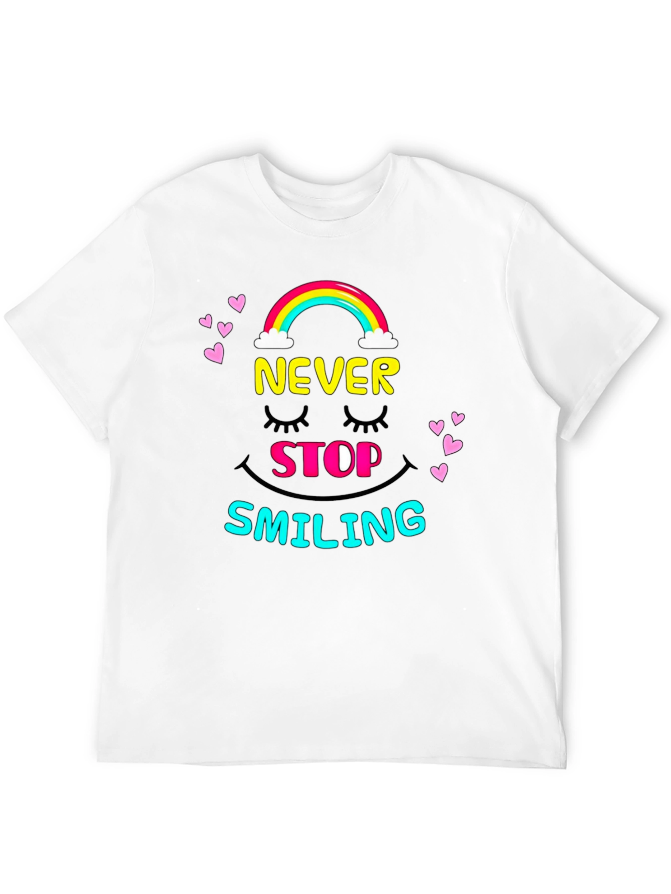 Black Never Stop Smiling Graphic Tee - Black view 12