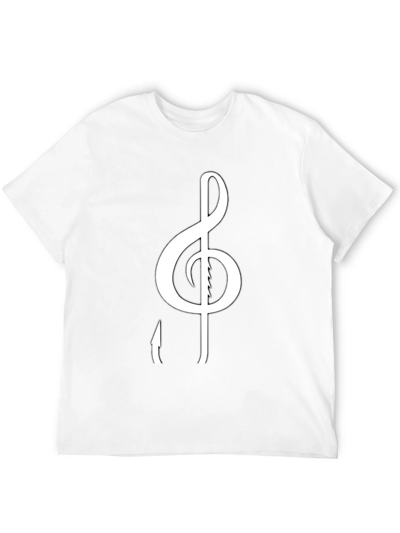 Black Musical Treble Clef Graphic Tee - Stylish Black T-Shirt view 12