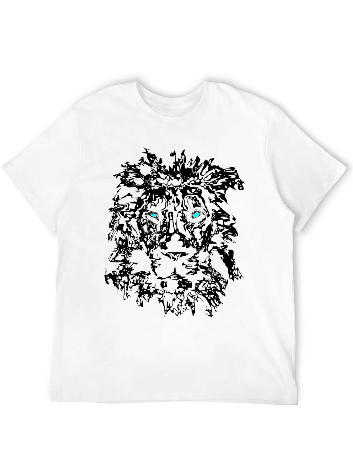 Black Lion Graphic Black T-Shirt - Men's Short Sleeve Crew Neck Tee view 12