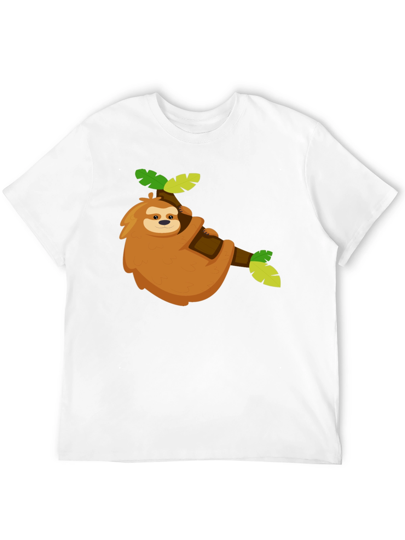 Black Cute Sloth Graphic Tee - Relaxed & Fun view 12