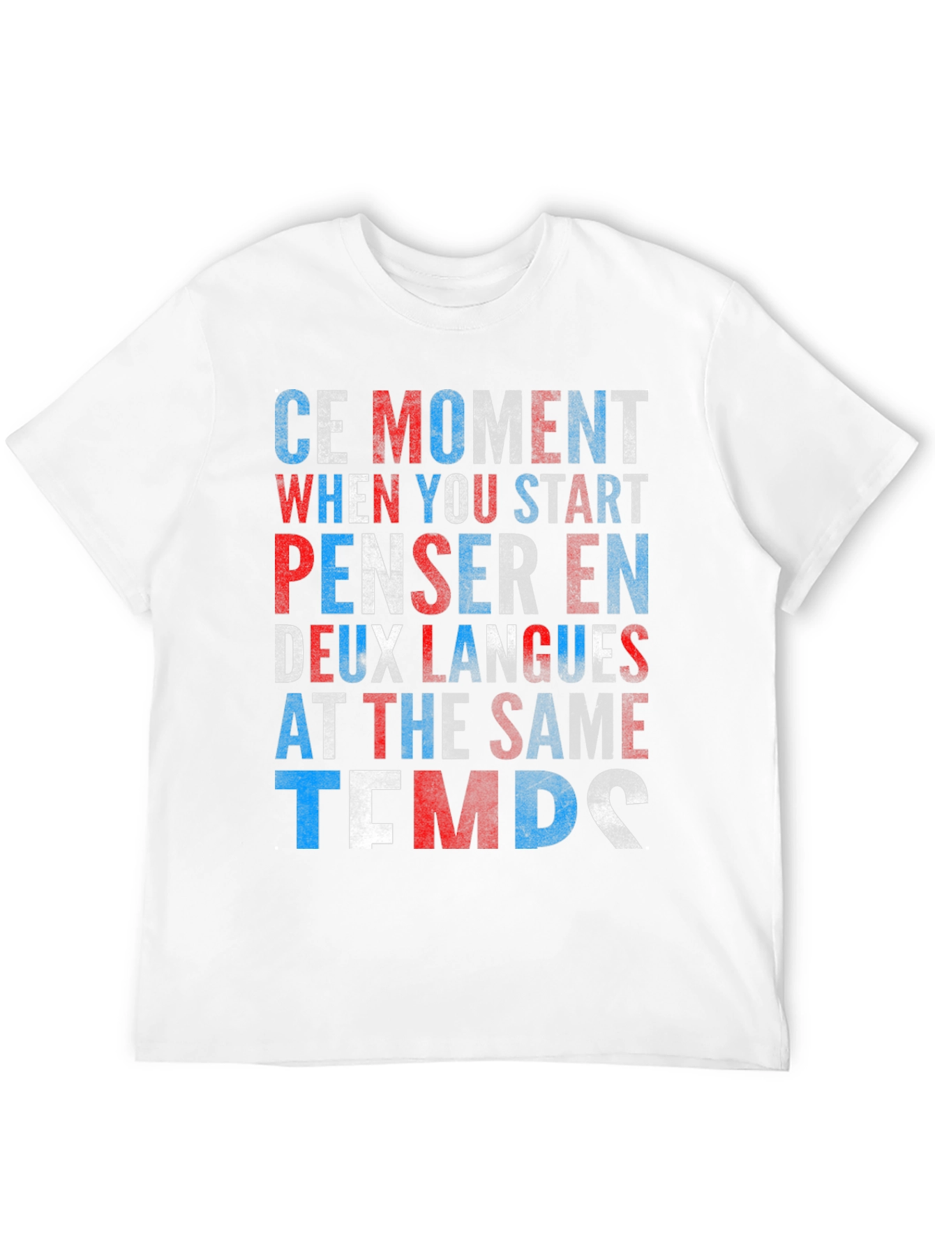 Black Think In Two Languages Graphic Tee view 12