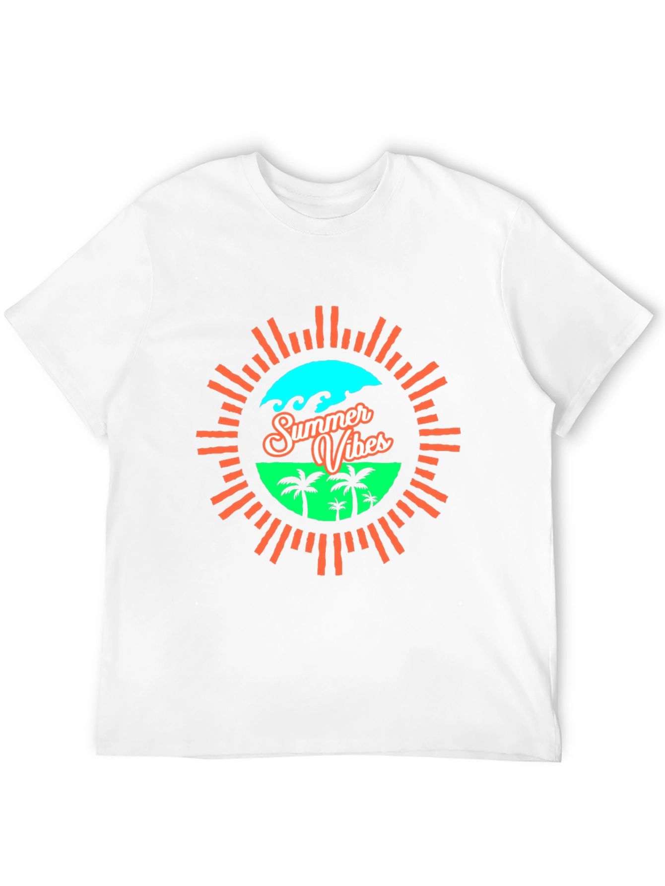 Black Summer Vibes Graphic Tee - Black Cotton Comfort view 12