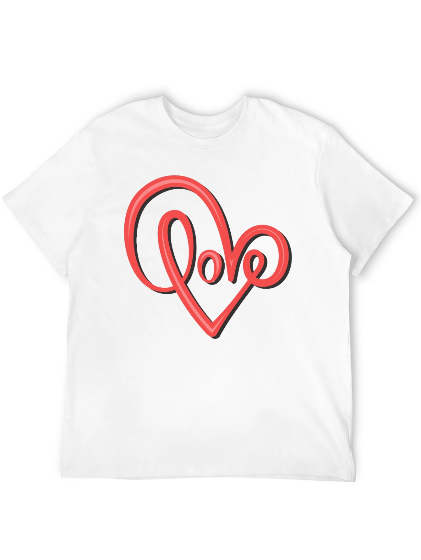 Black Love Heart Graphic T-Shirt - Stylish Black Tee view 12