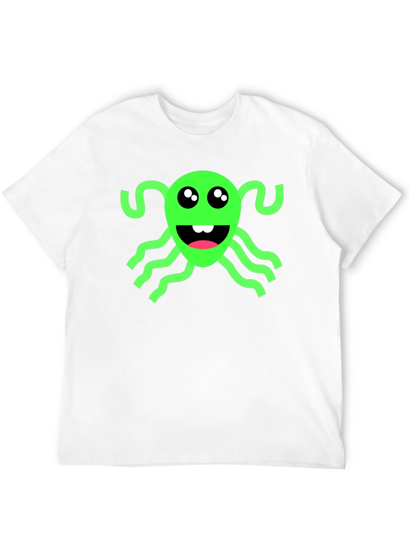 Black Funny Green Alien Black T-Shirt view 12