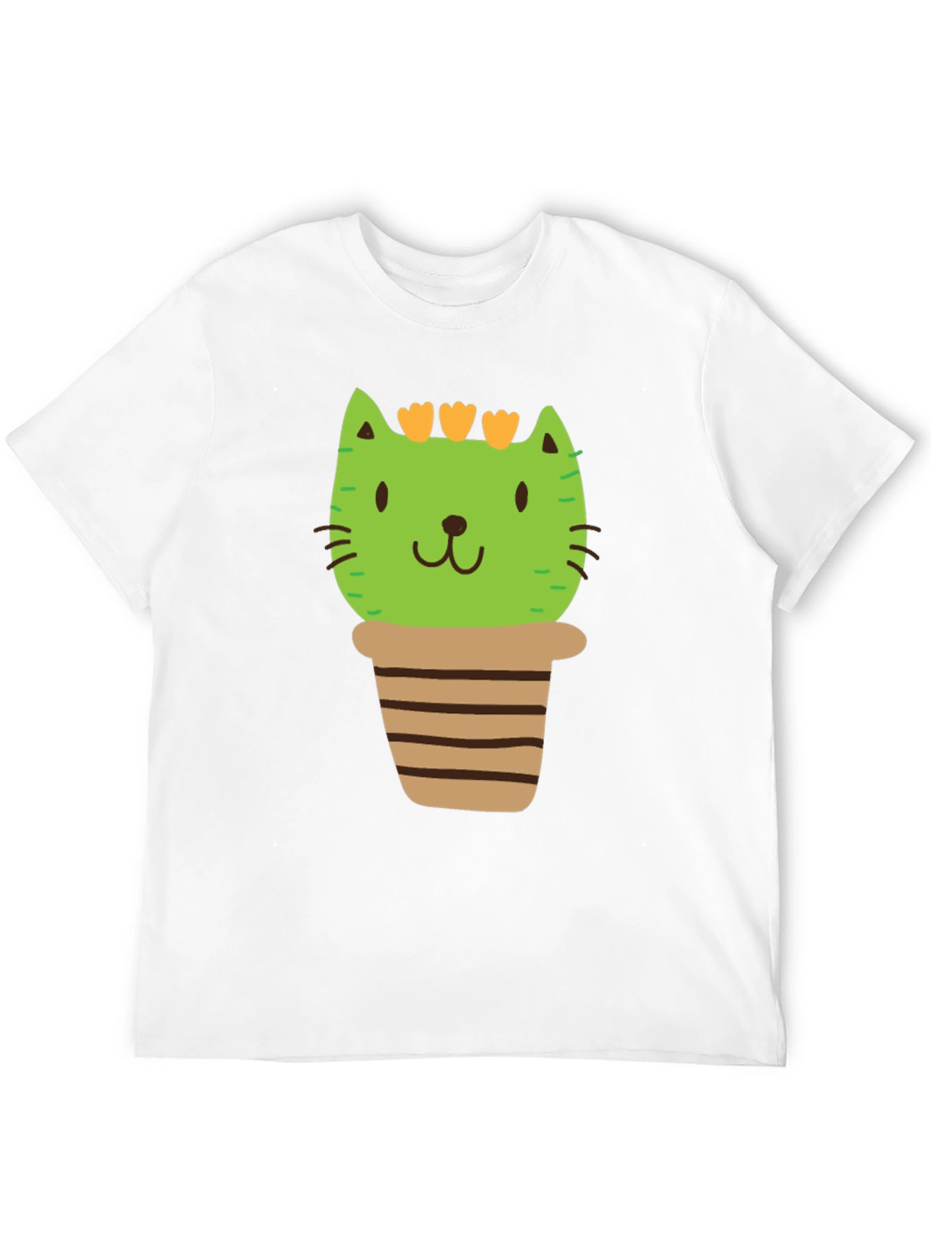 Black Cactus Cat T-Shirt - Plant Lover Tee view 12