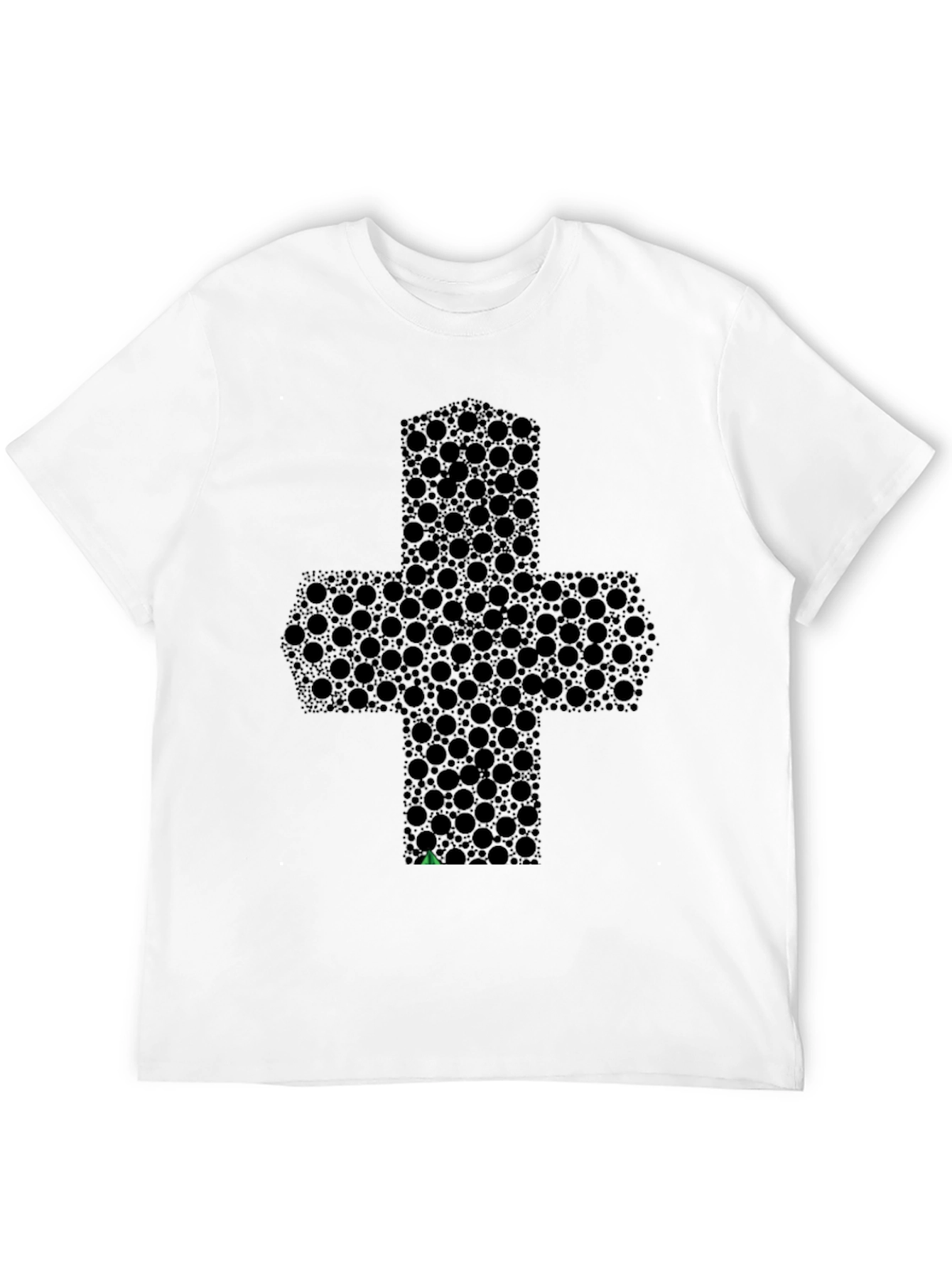 Abstract Bubbled Plus Sign Black T-Shirt - 12