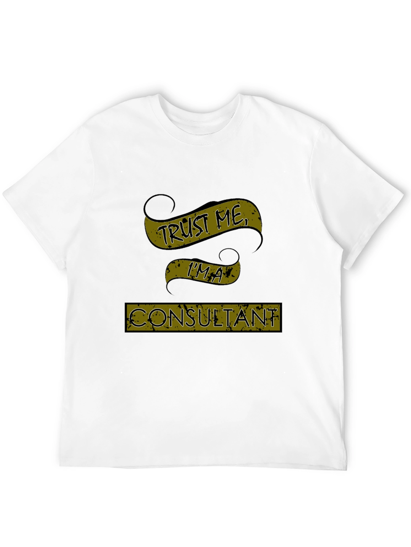 Black Trust Me I'm A Consultant Men's Black T-Shirt view 12