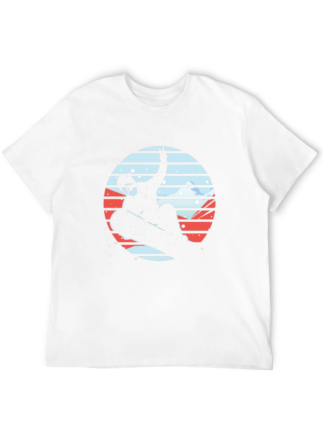 Black Snowboarder Silhouette Graphic Tee - Stylish & Unique Design view 12