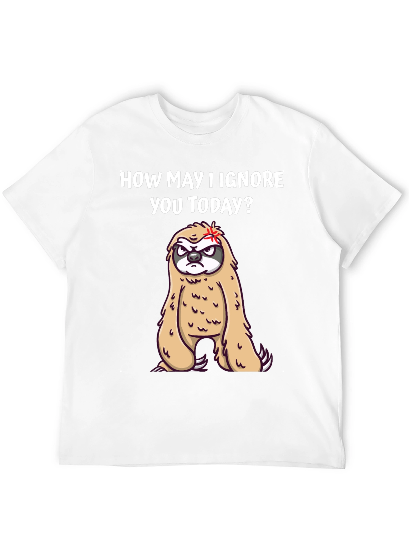 Black Funny Sloth T-Shirt - How May I Ignore You Today? view 12