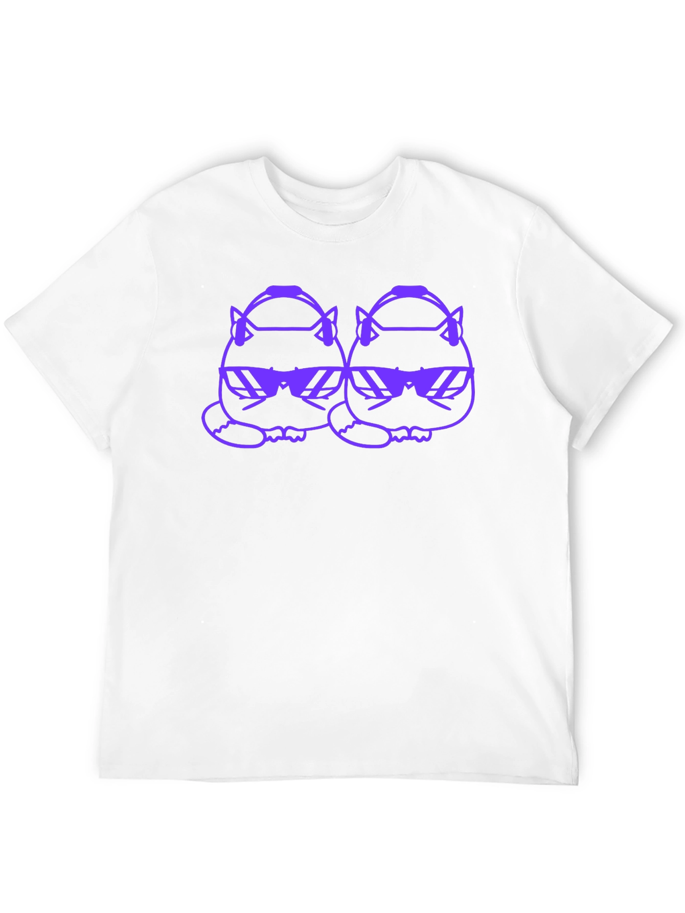 Black Cool Cats Tee: Black Graphic T-Shirt view 12